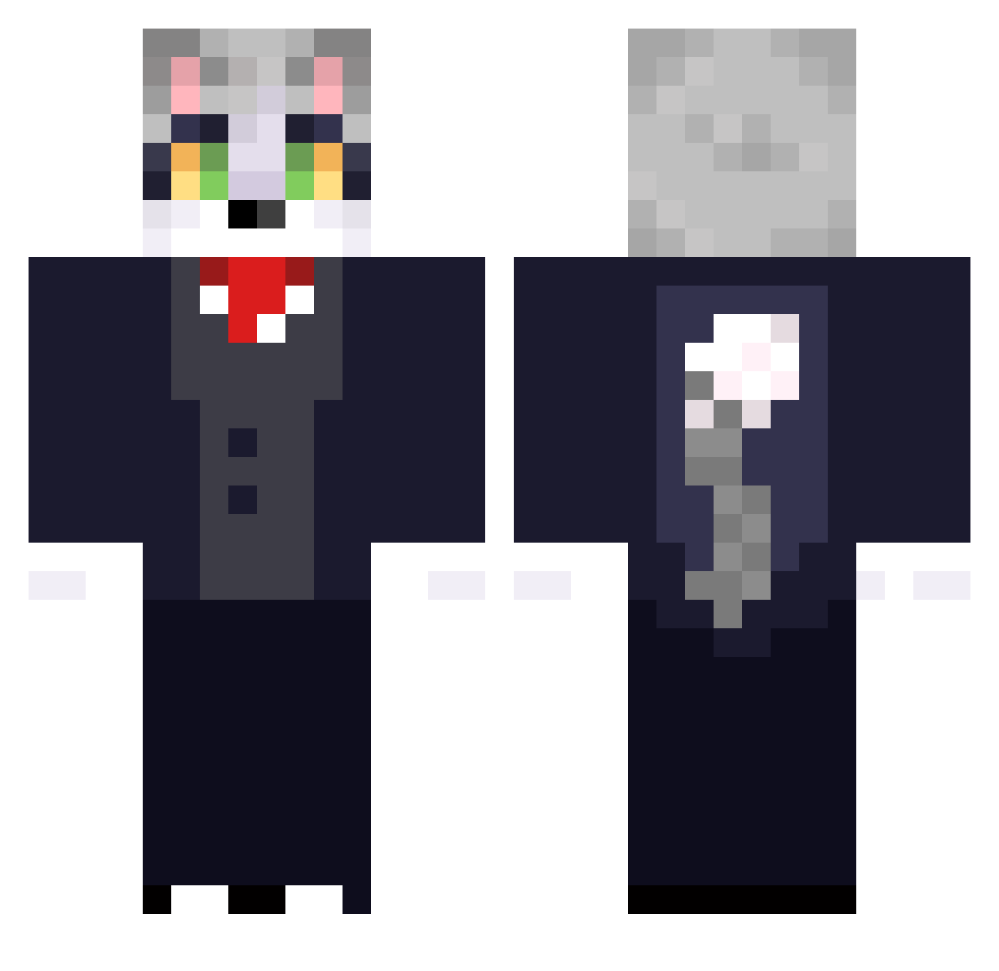 Master_soru Minecraft skin, front and back view