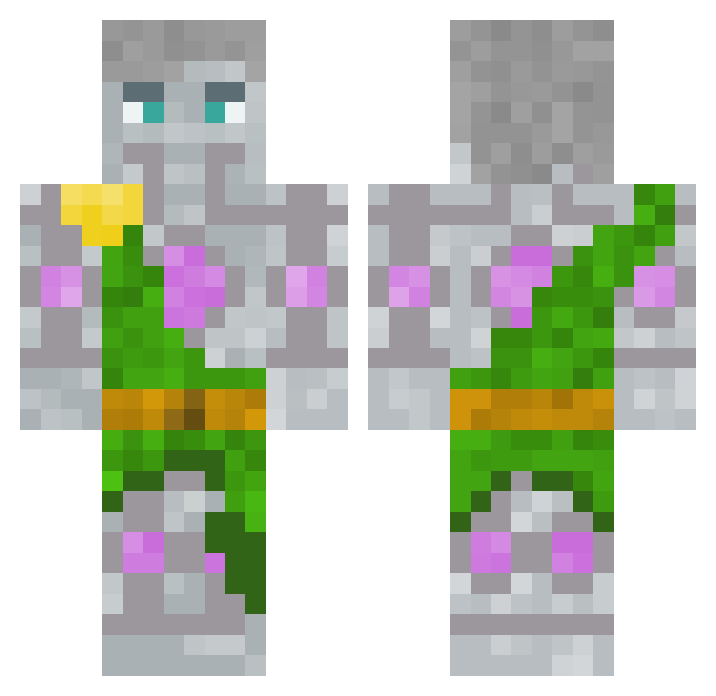 Kastor_ Minecraft skin, front and back view
