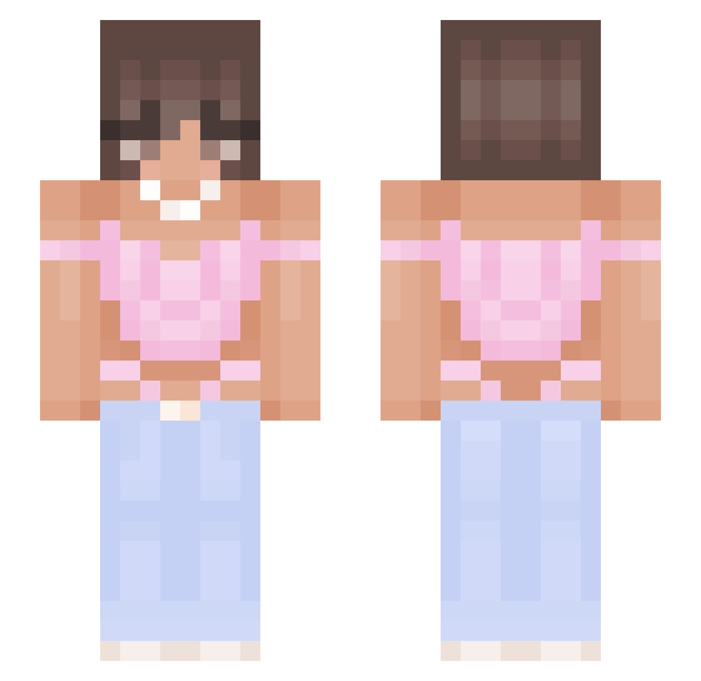 Toxicuhs Minecraft skin, front and back view