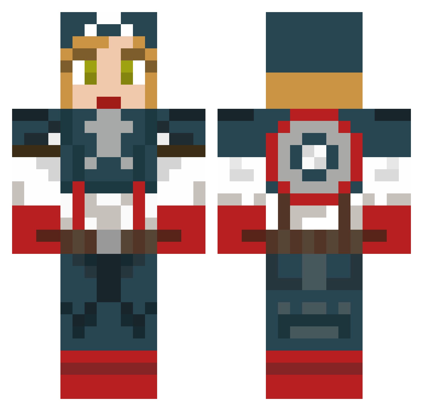 anticlea Minecraft skin, front and back view