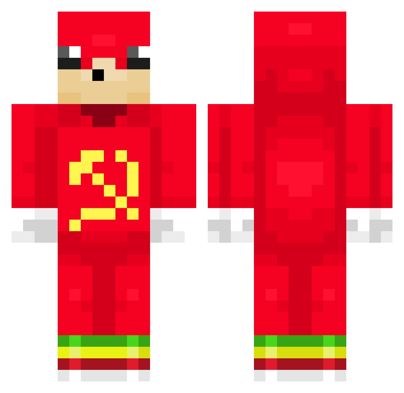 DarkKevin_ Minecraft skin, front and back view