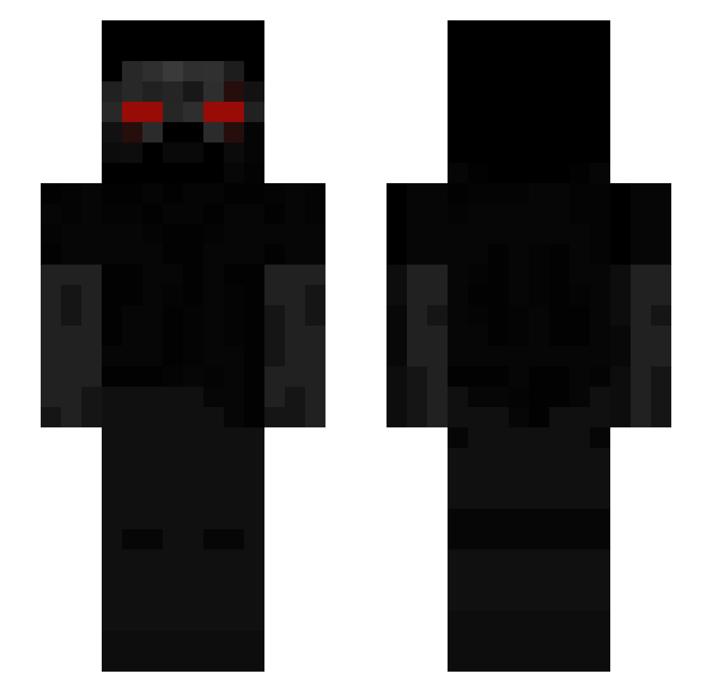 undercutting Minecraft skin, front and back view