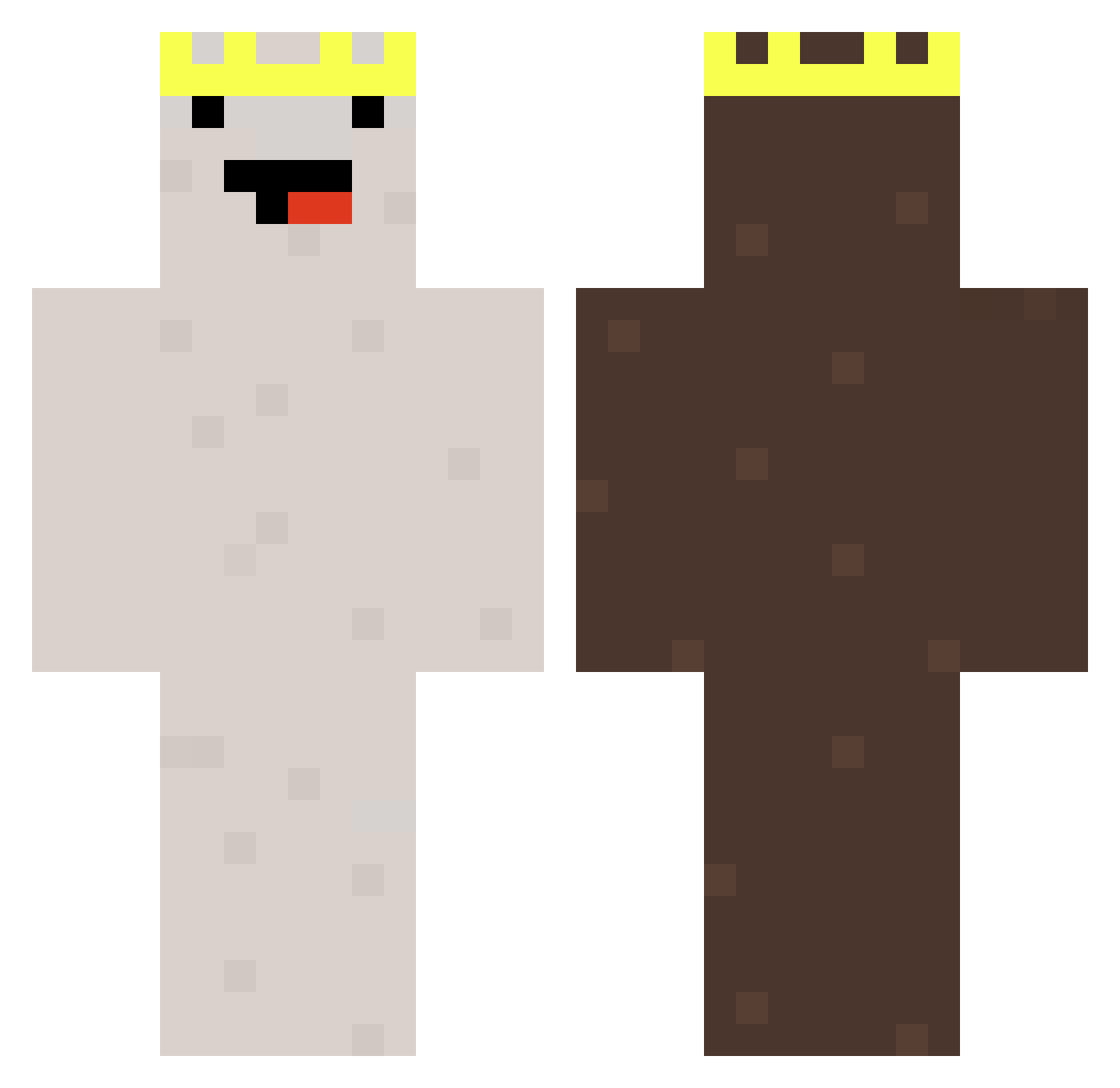 CoolCocco Minecraft skin, front and back view