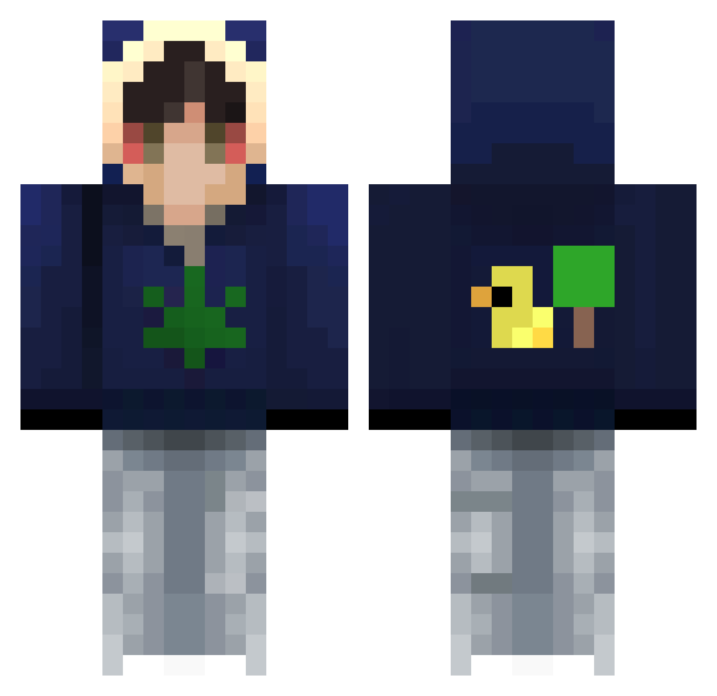 criso_albo Minecraft skin, front and back view