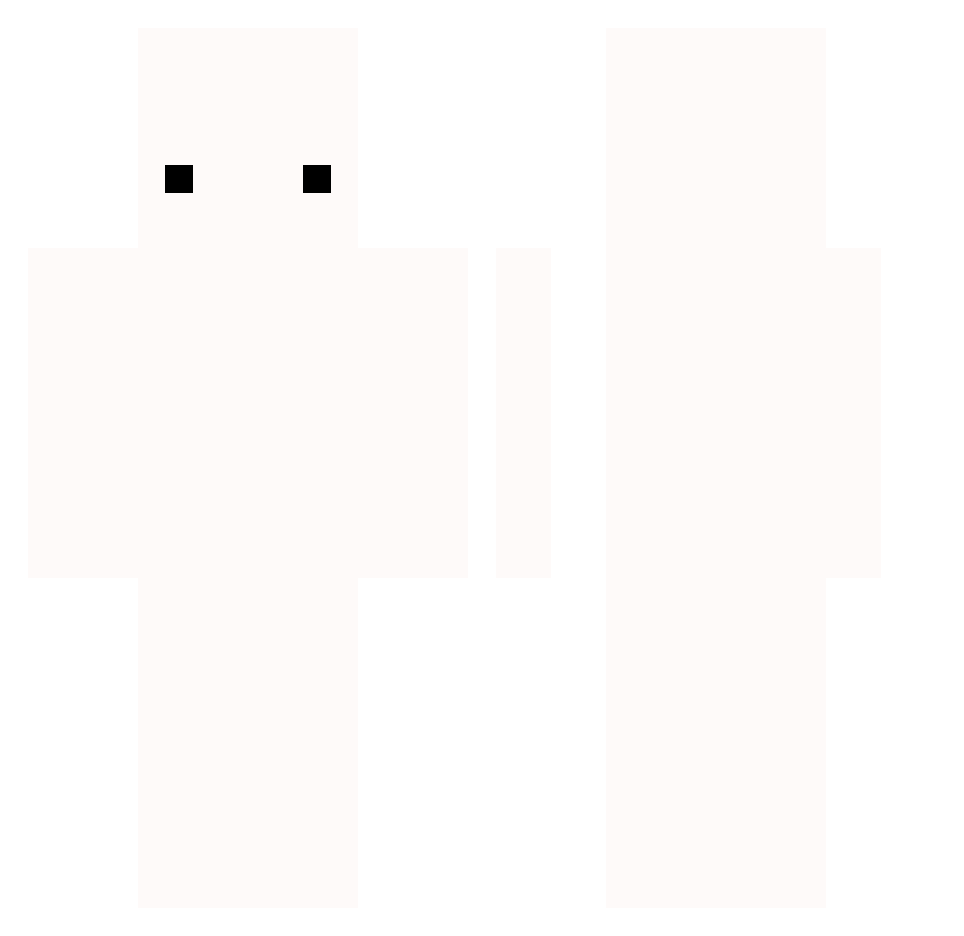 Podkopanie Minecraft skin, front and back view