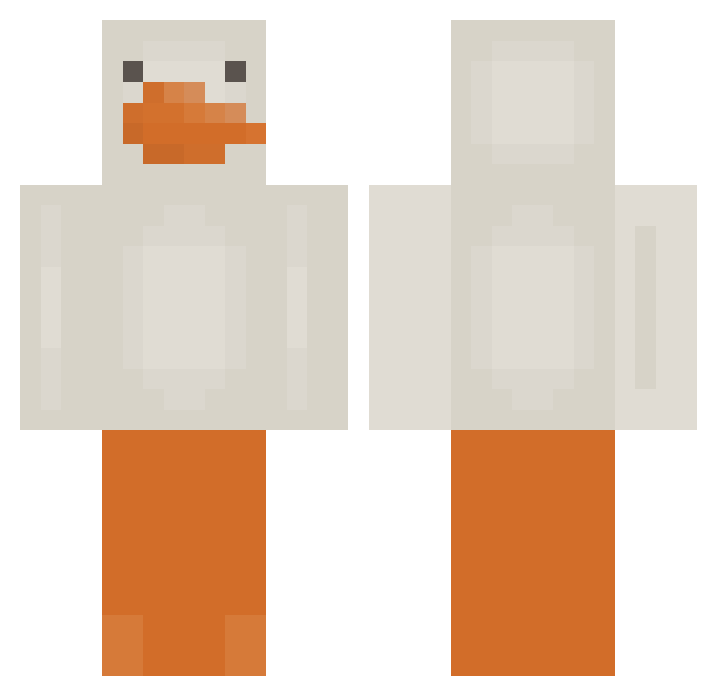 Steak__ Minecraft skin, front and back view