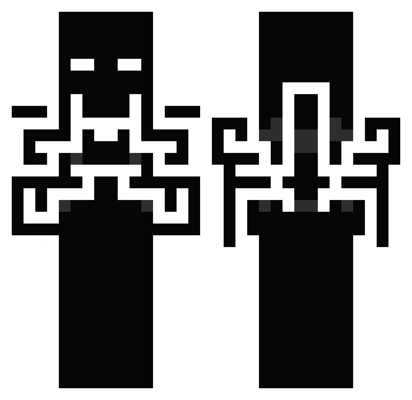 KidOfDarkness Minecraft skin, front and back view
