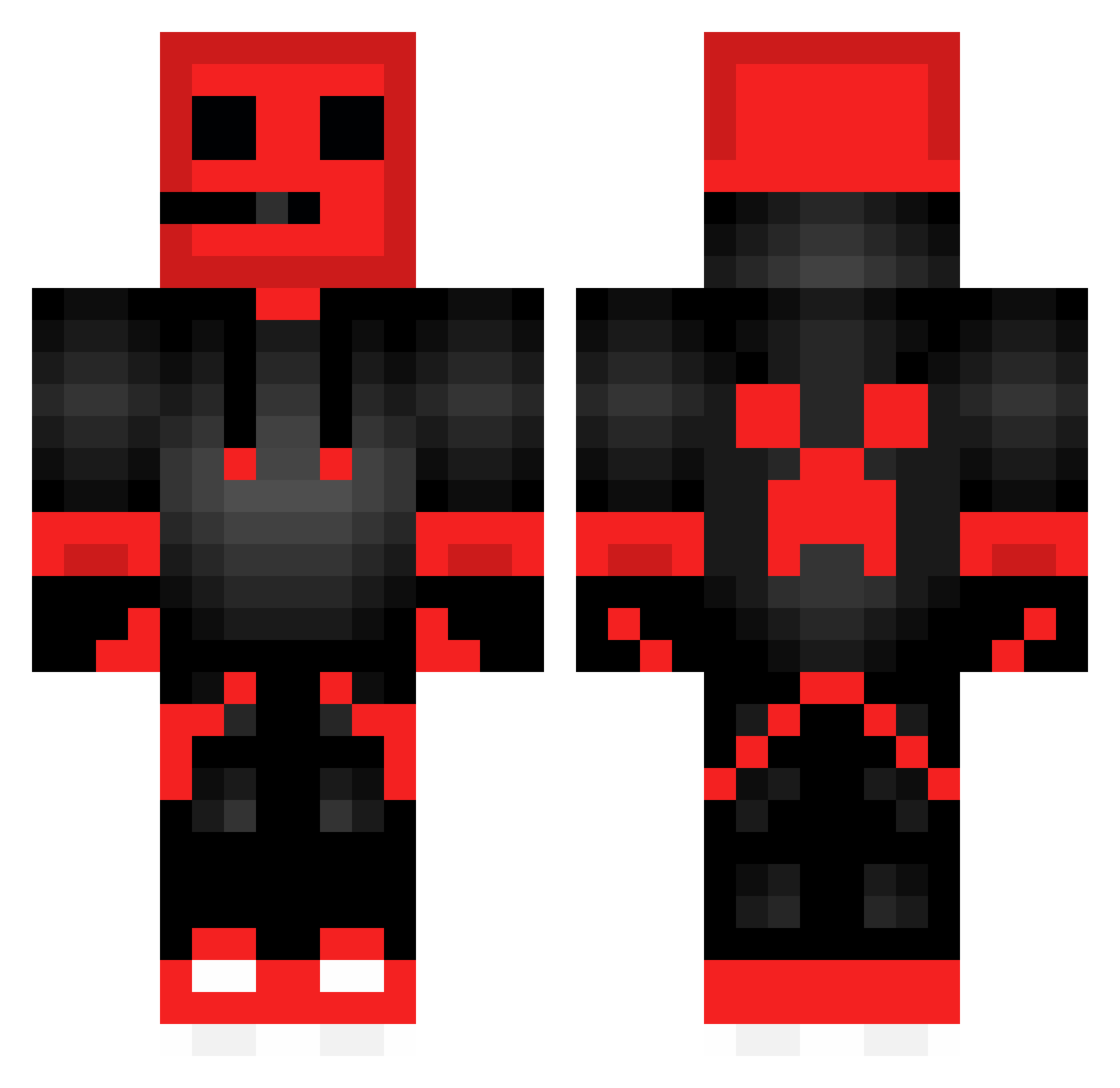 EvoMichuI Minecraft skin, front and back view