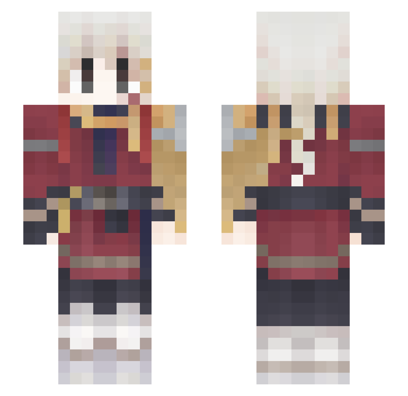 HerAst_ Minecraft skin, front and back view