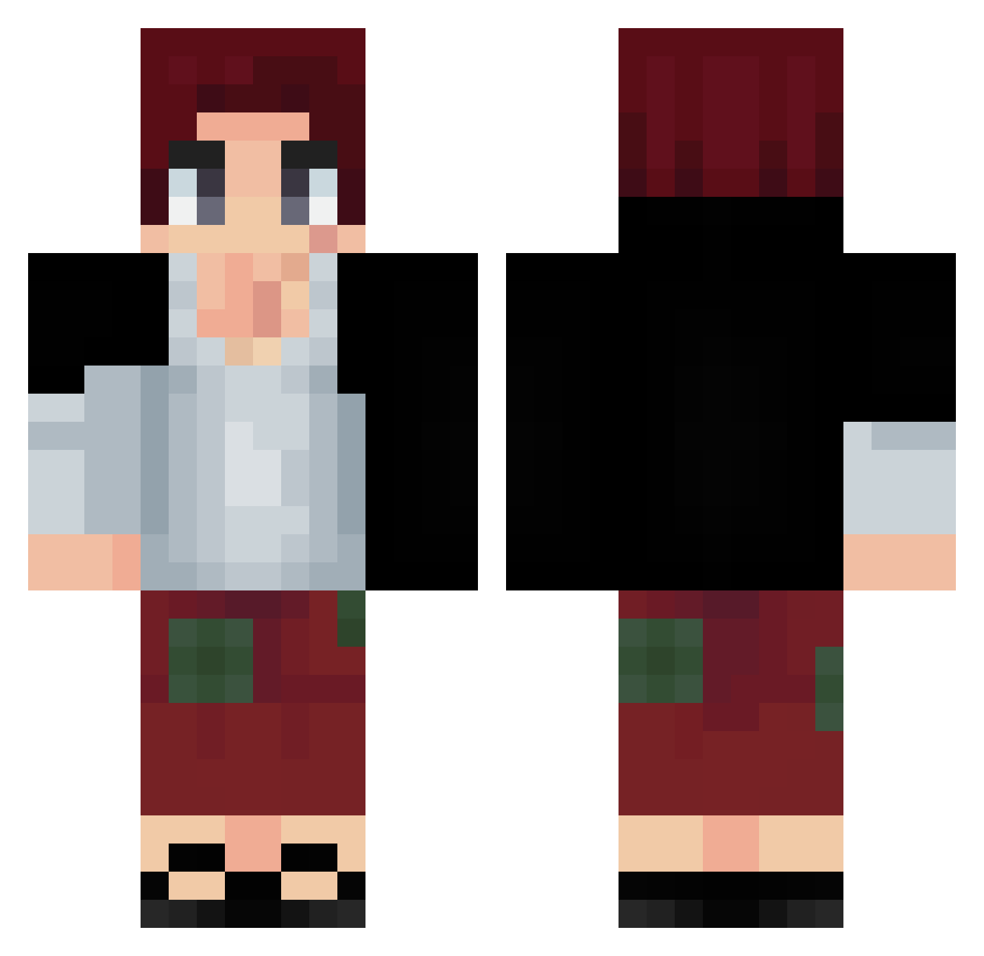 NETAHMED Minecraft skin, front and back view