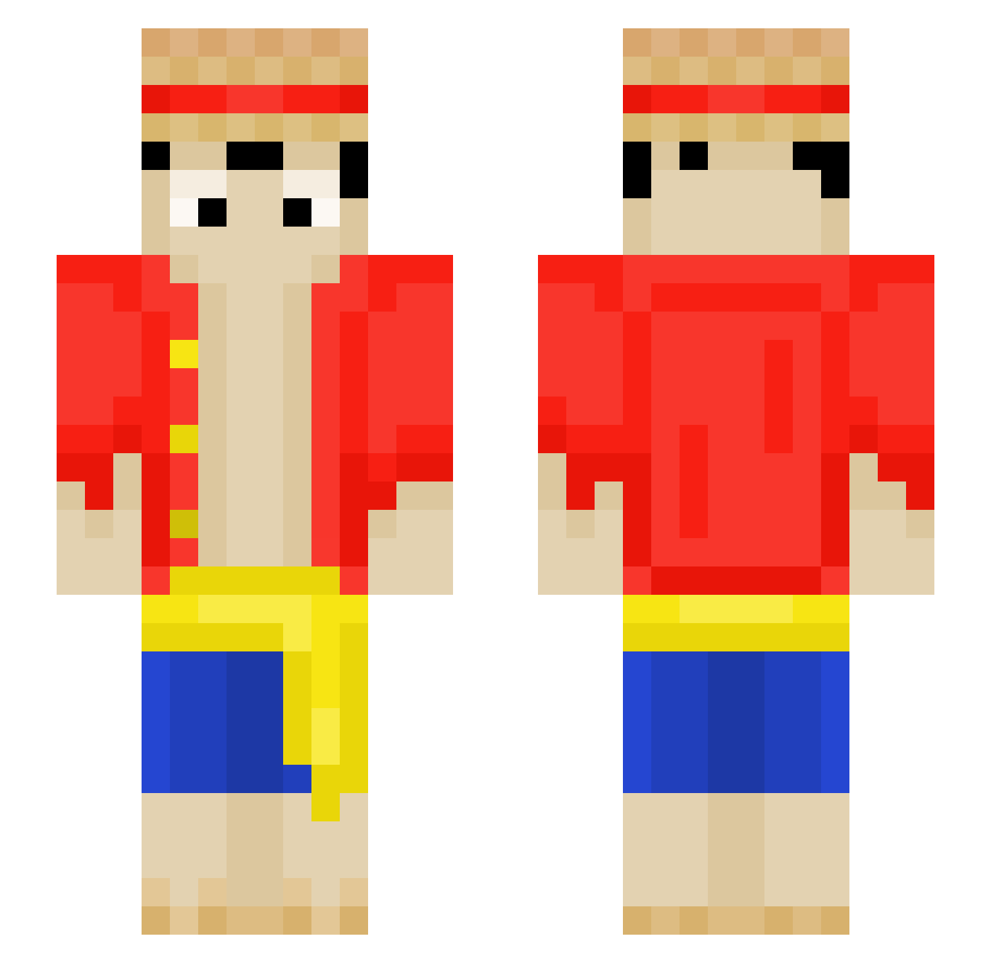 toxiccookie10 Minecraft skin, front and back view