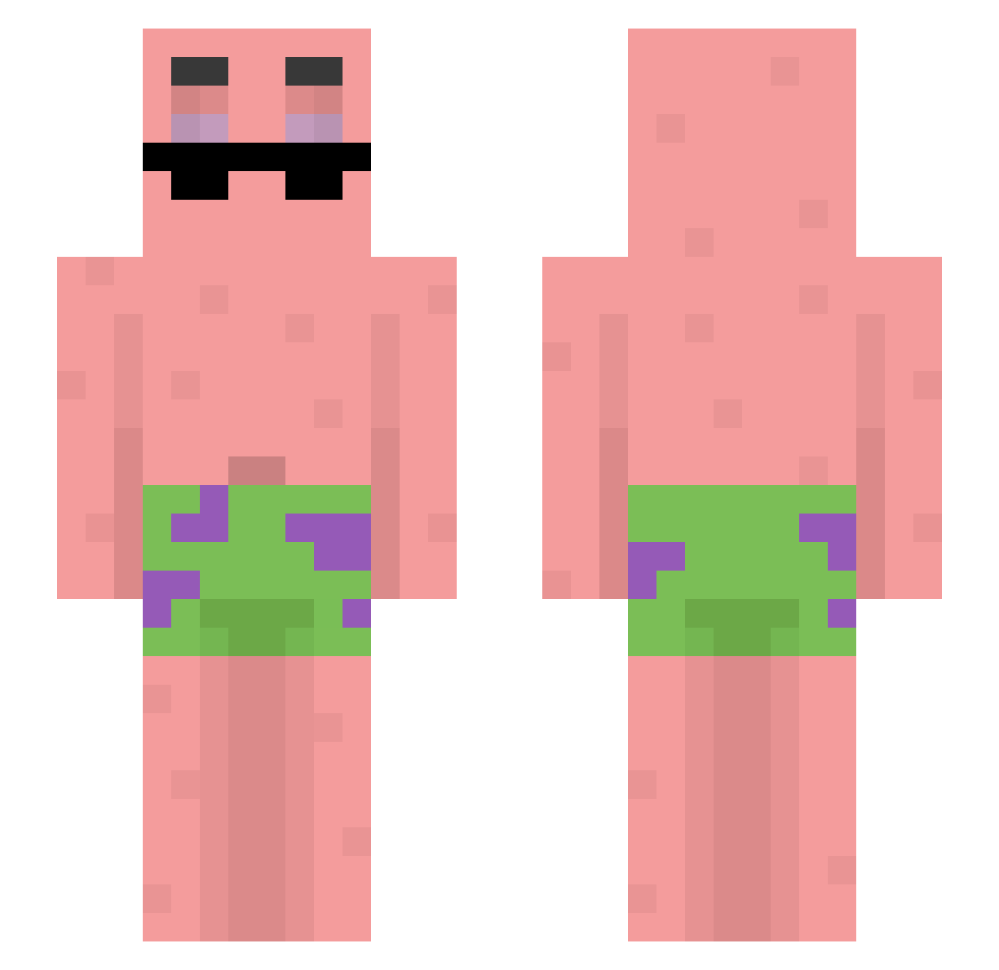 ZENKAAXA Minecraft skin, front and back view