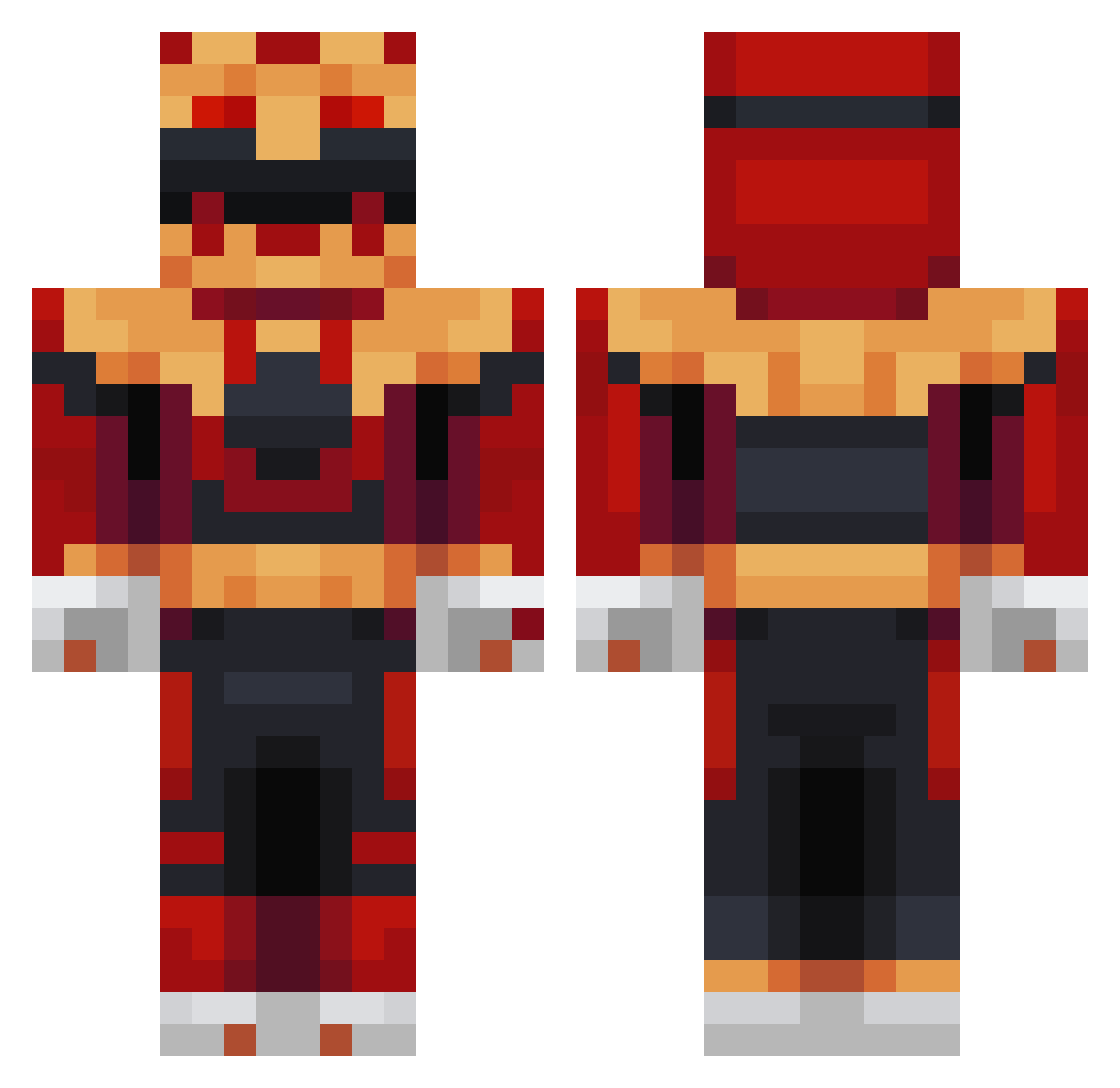 PhilipFan68 Minecraft skin, front and back view