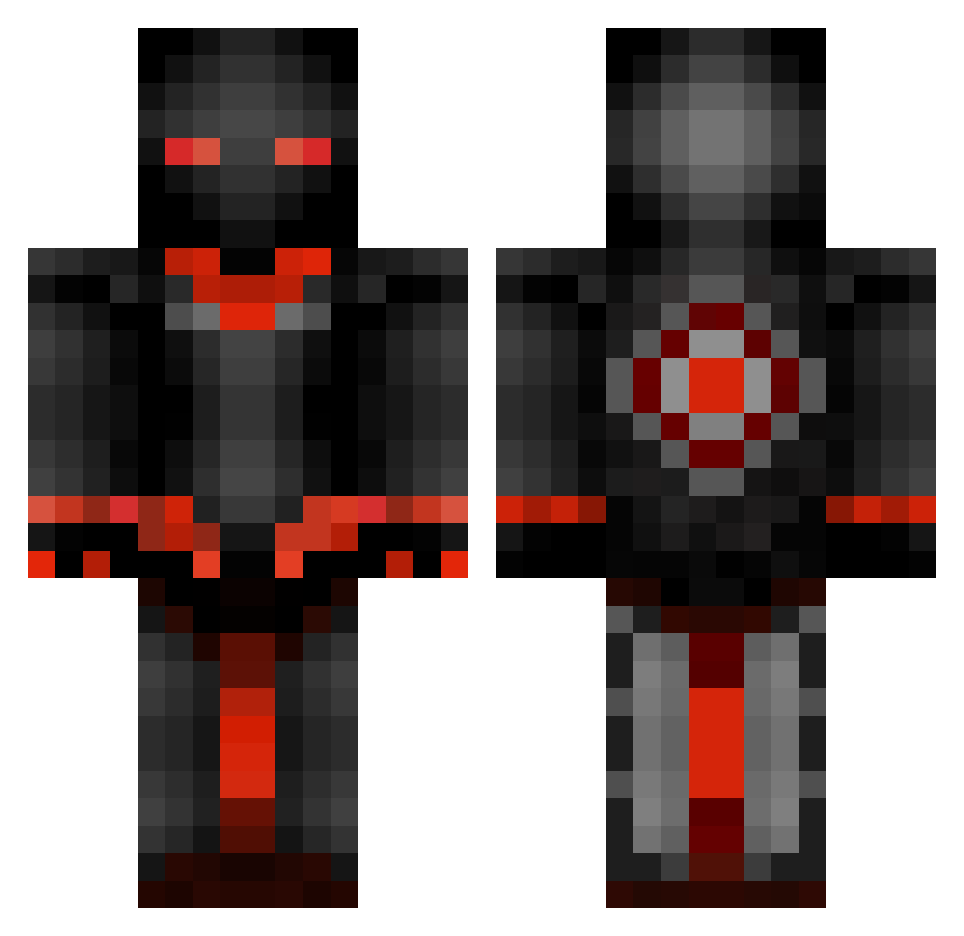 wigglytuf Minecraft skin, front and back view