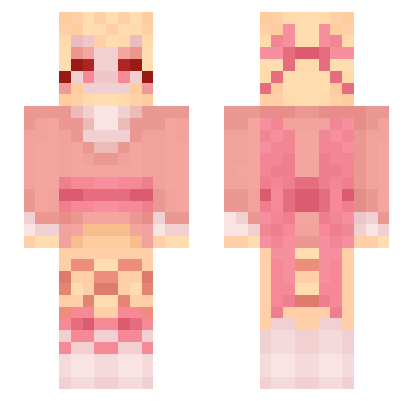 dynamight09 Minecraft skin, front and back view