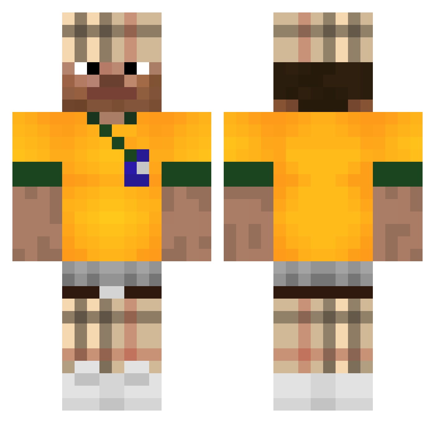 robiseqqqq Minecraft skin, front and back view