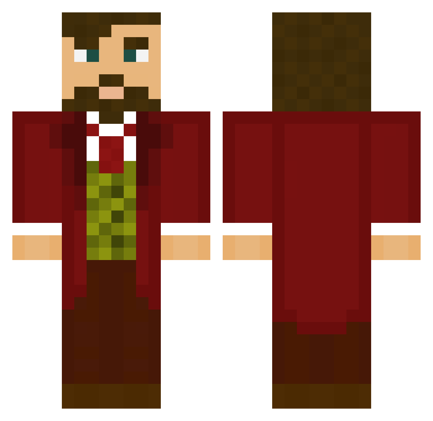Jimbo_3 Minecraft skin, front and back view