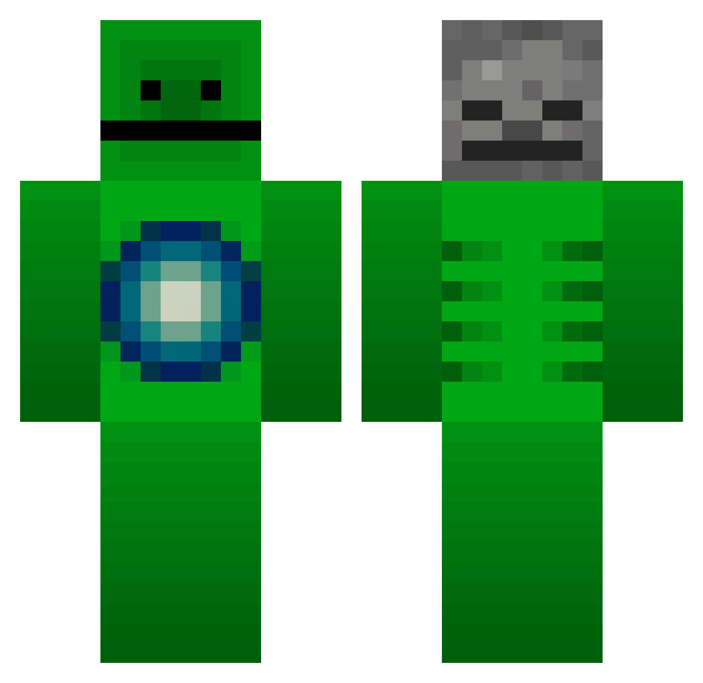 chillkono Minecraft skin, front and back view