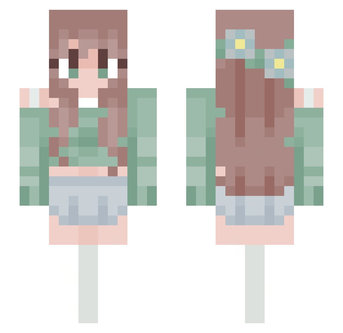 soliloquizes Minecraft skin, front and back view