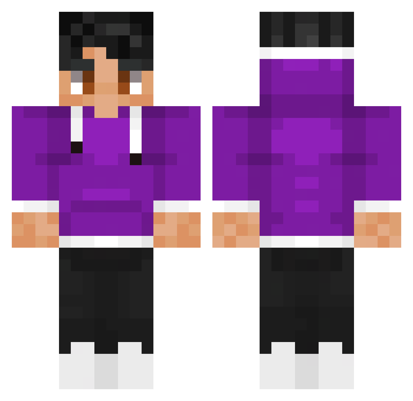 Tactanier Minecraft skin, front and back view