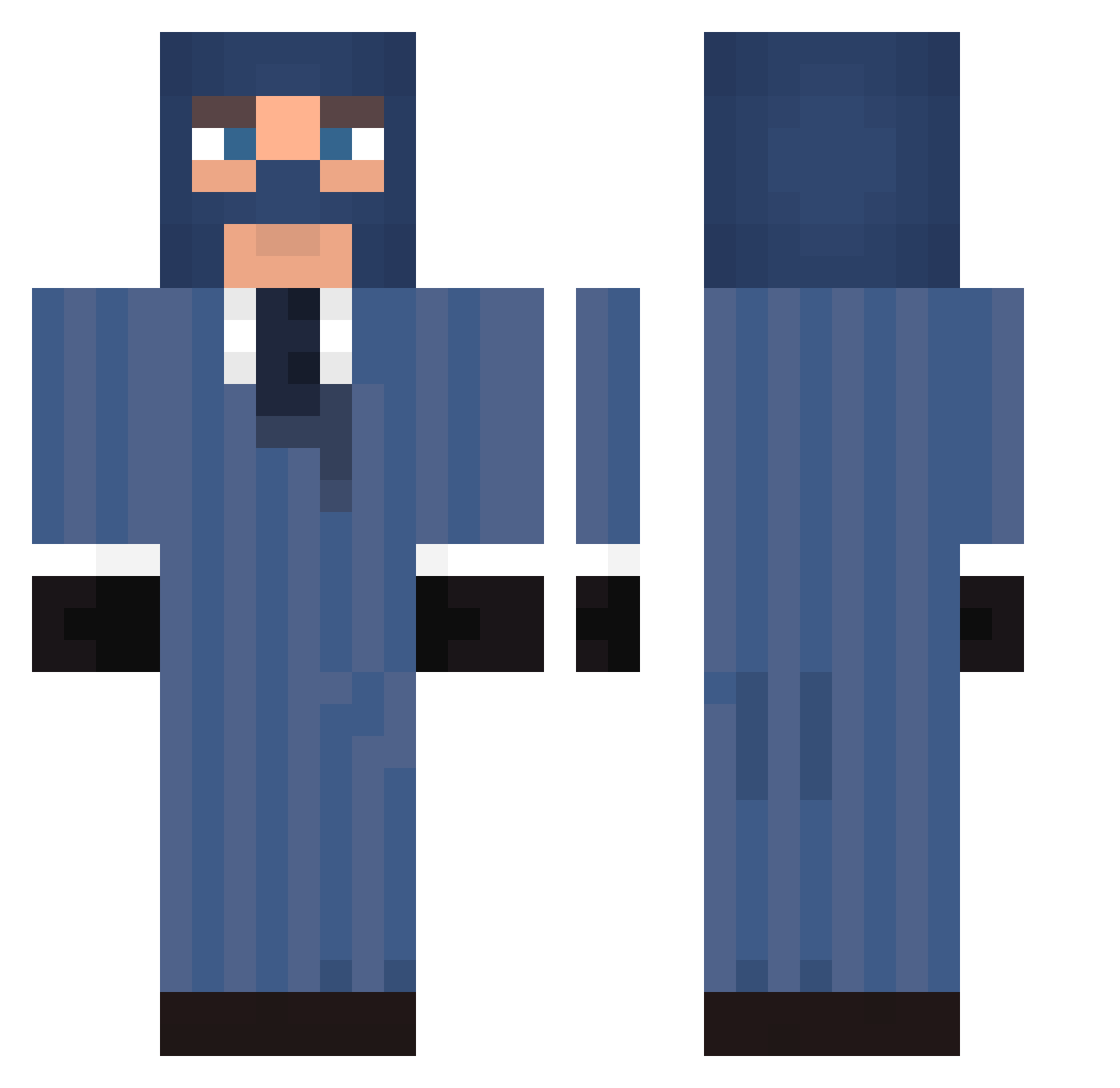 osdagh Minecraft skin, front and back view