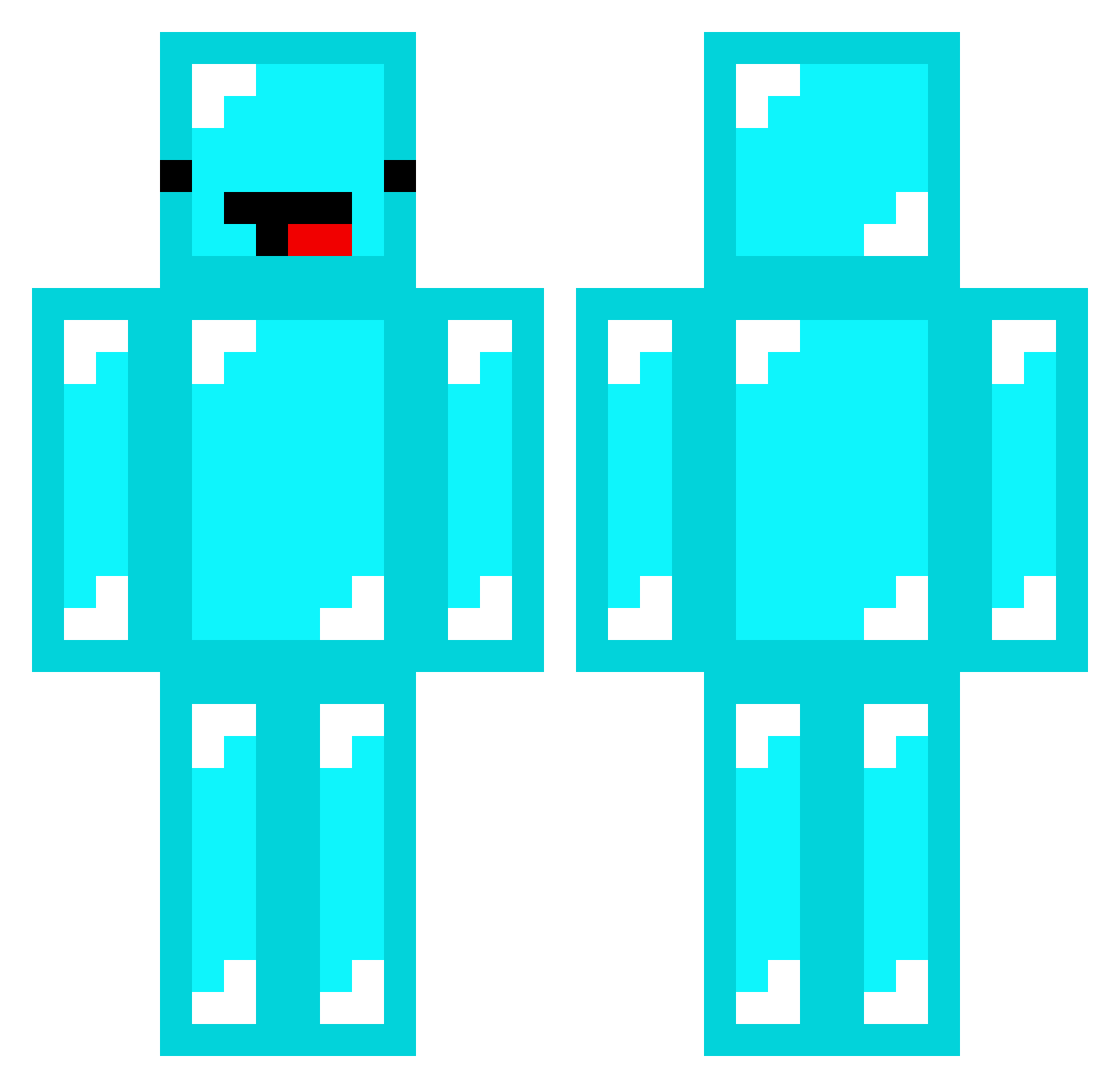 brrt12 Minecraft skin, front and back view