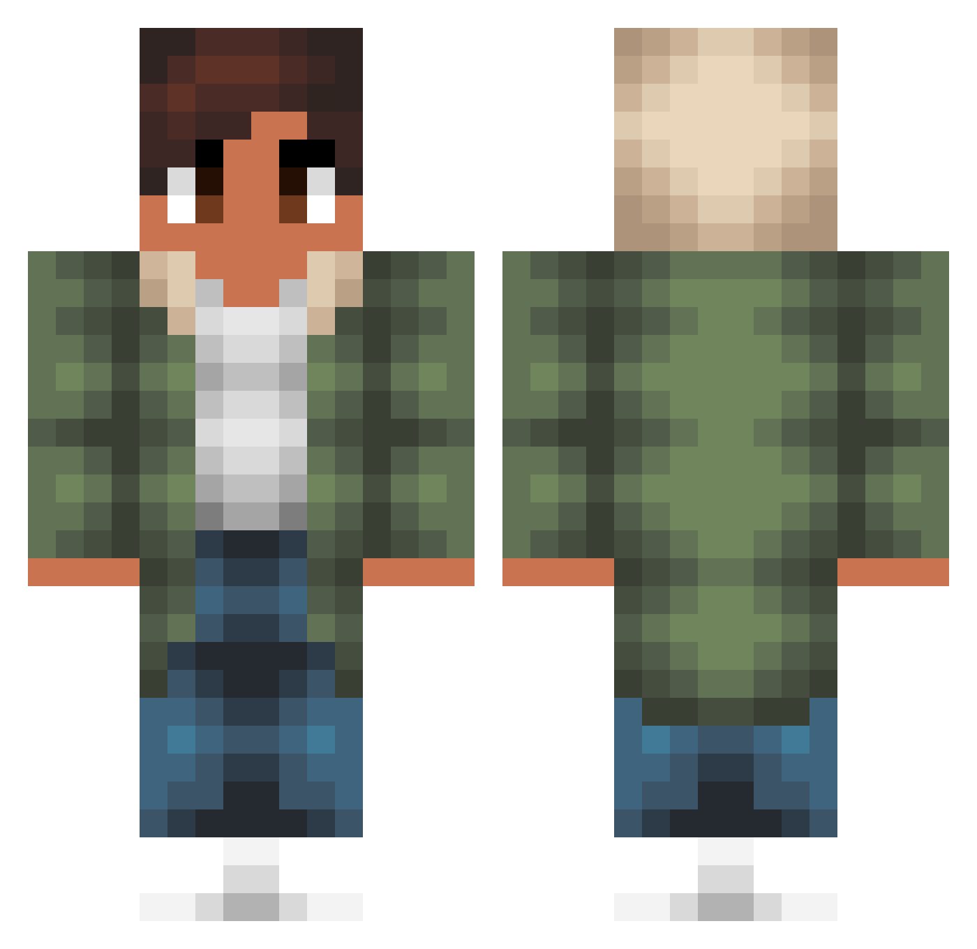 ritler232 Minecraft skin, front and back view