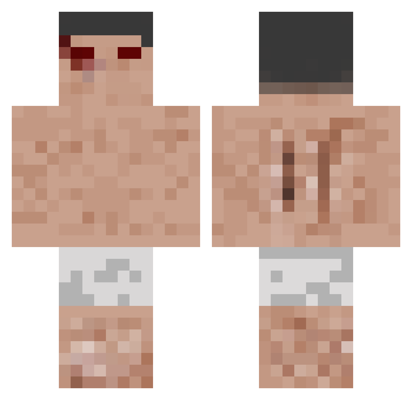 Ardoes Minecraft skin, front and back view