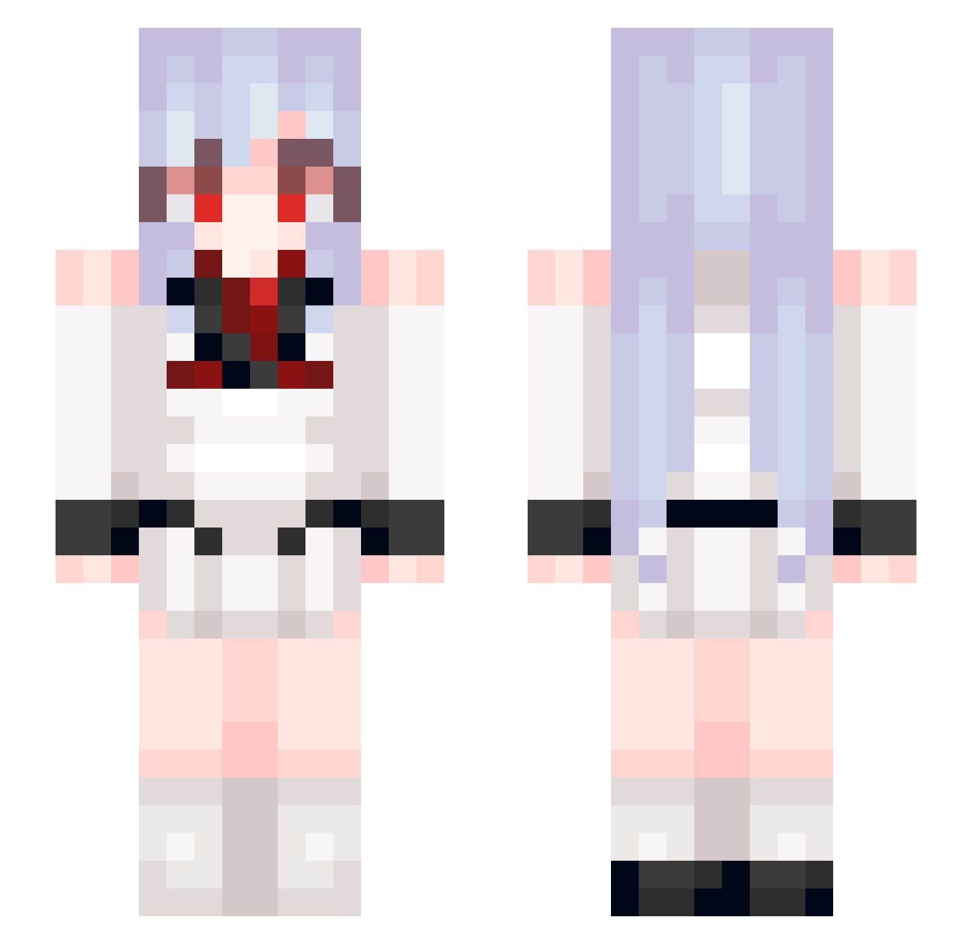 zDeimos Minecraft skin, front and back view