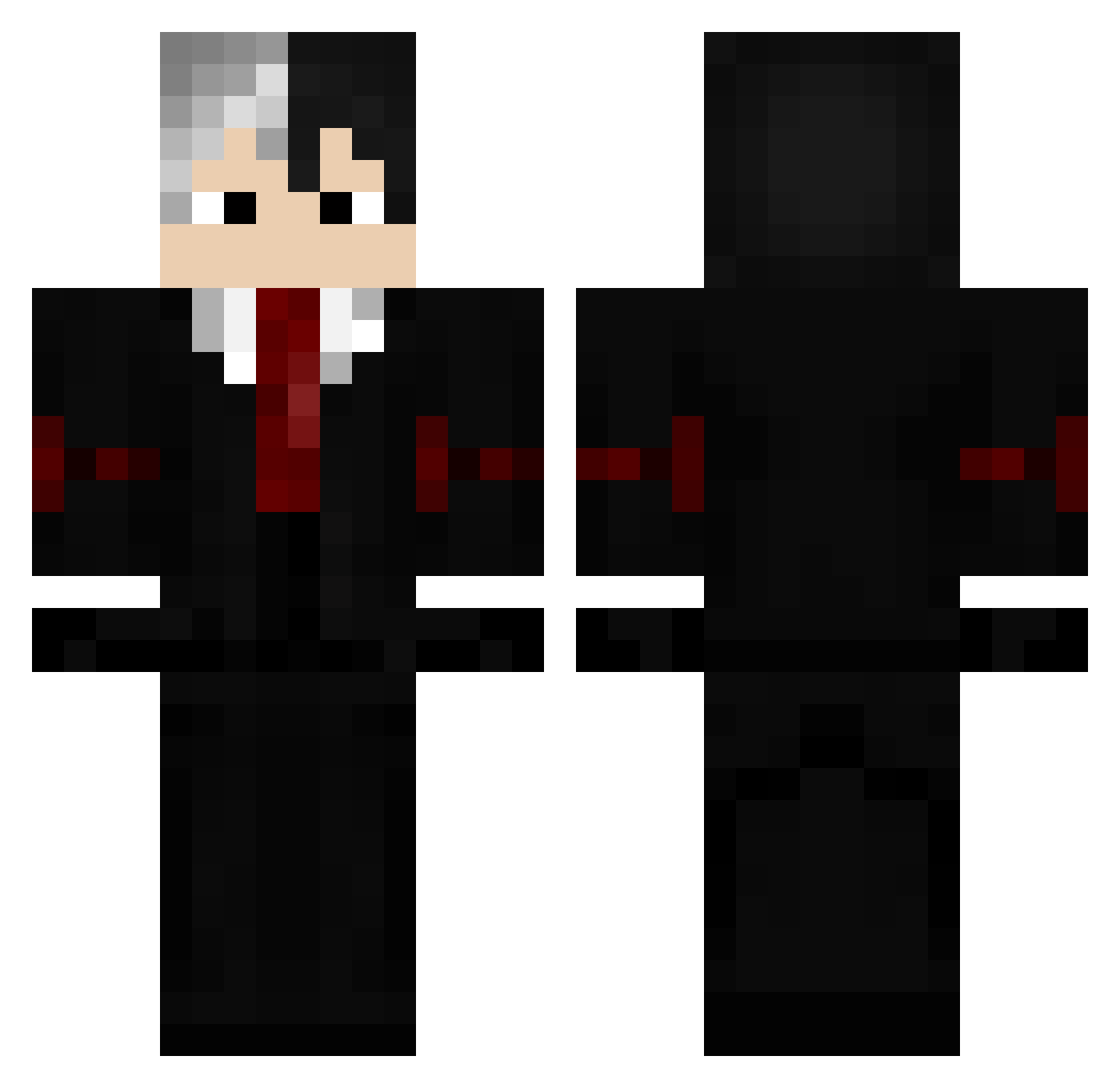 Raziel265 Minecraft skin, front and back view