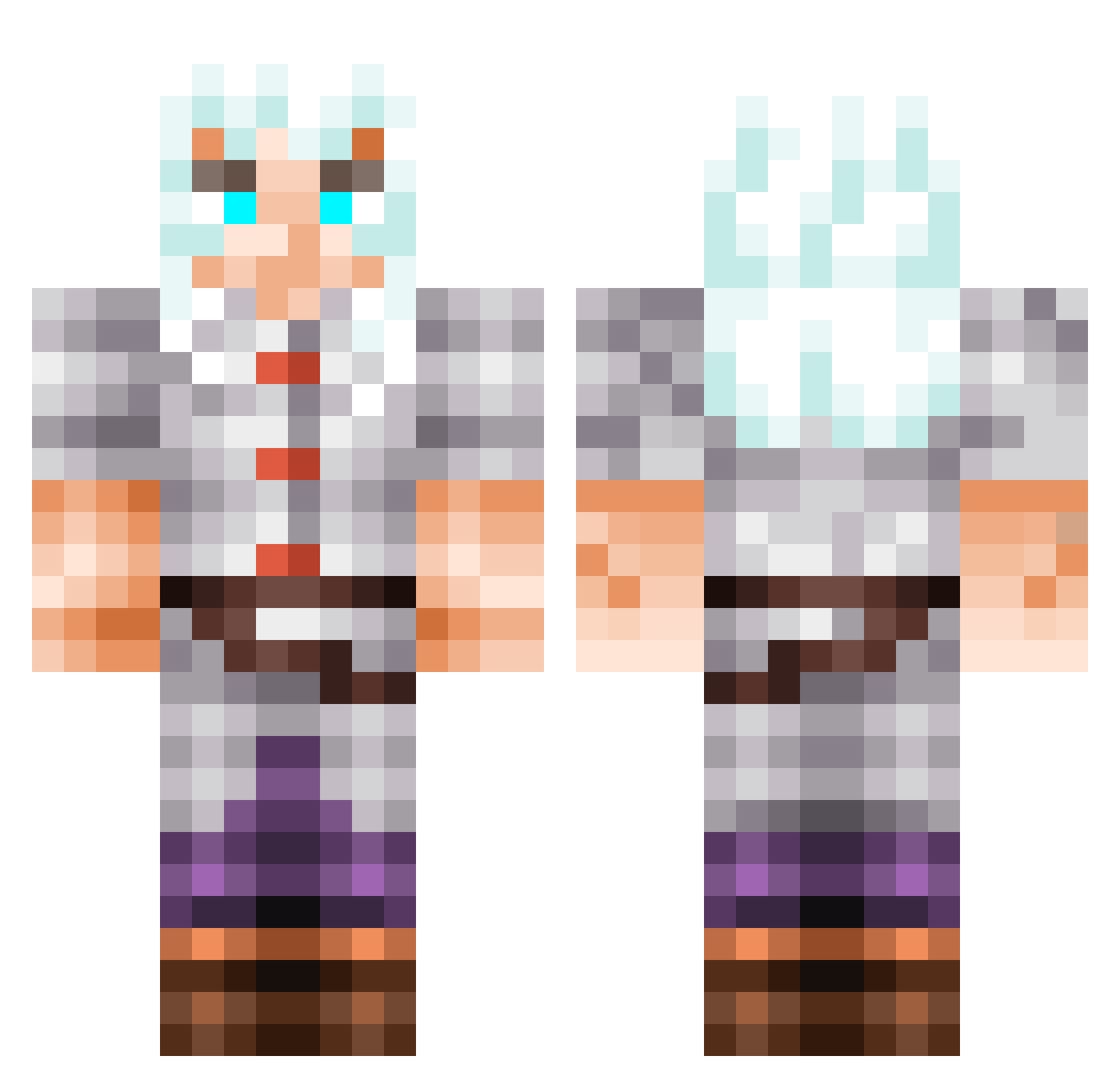 Bjorn5001 Minecraft skin, front and back view