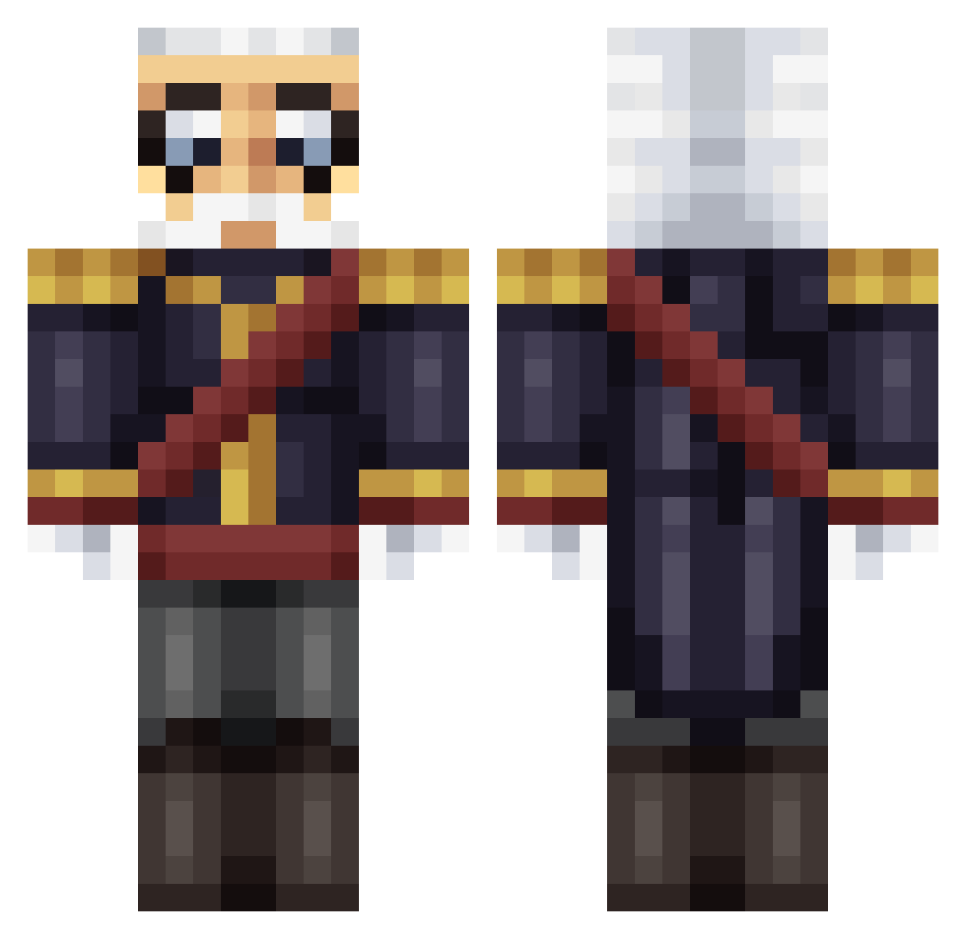 Spanier05 Minecraft skin, front and back view