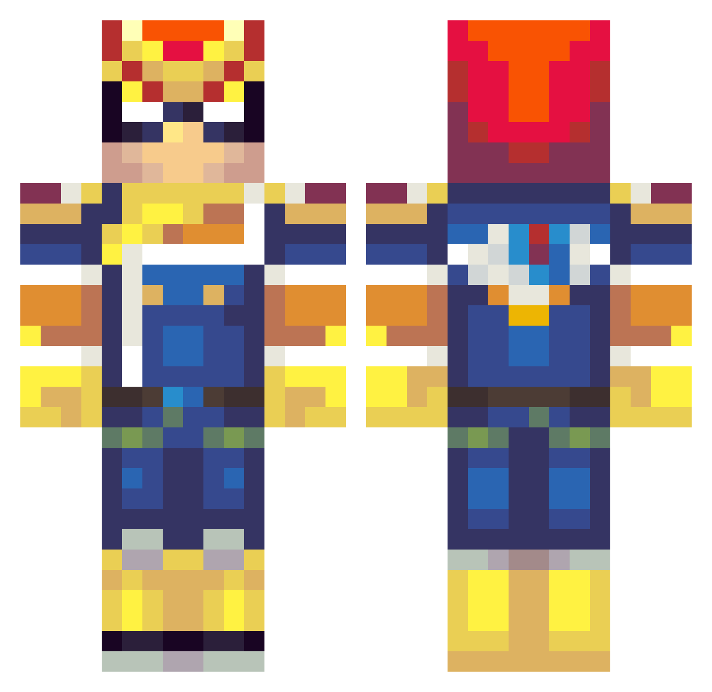 plantdad96 Minecraft skin, front and back view