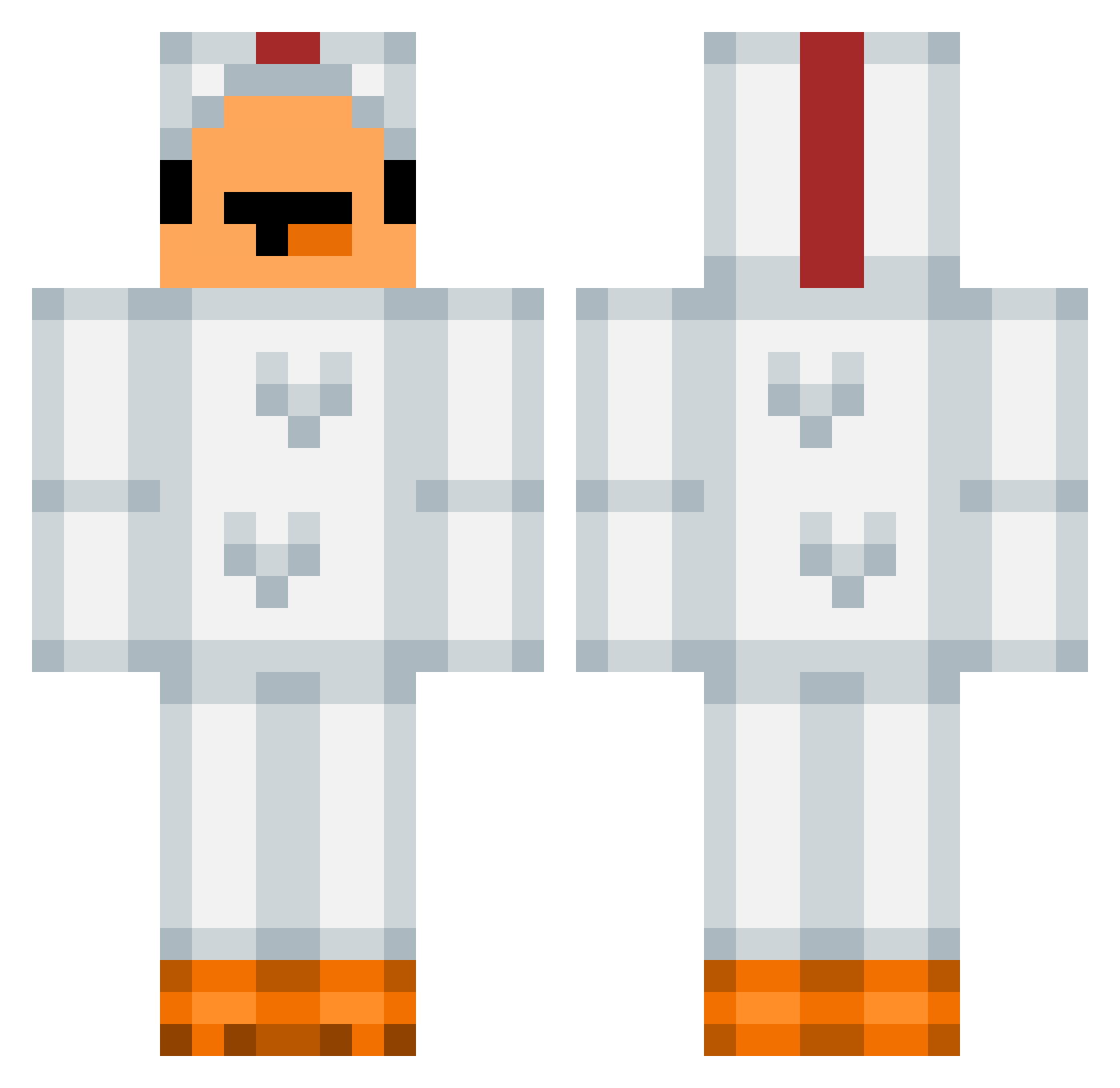 Speeedy07 Minecraft skin, front and back view