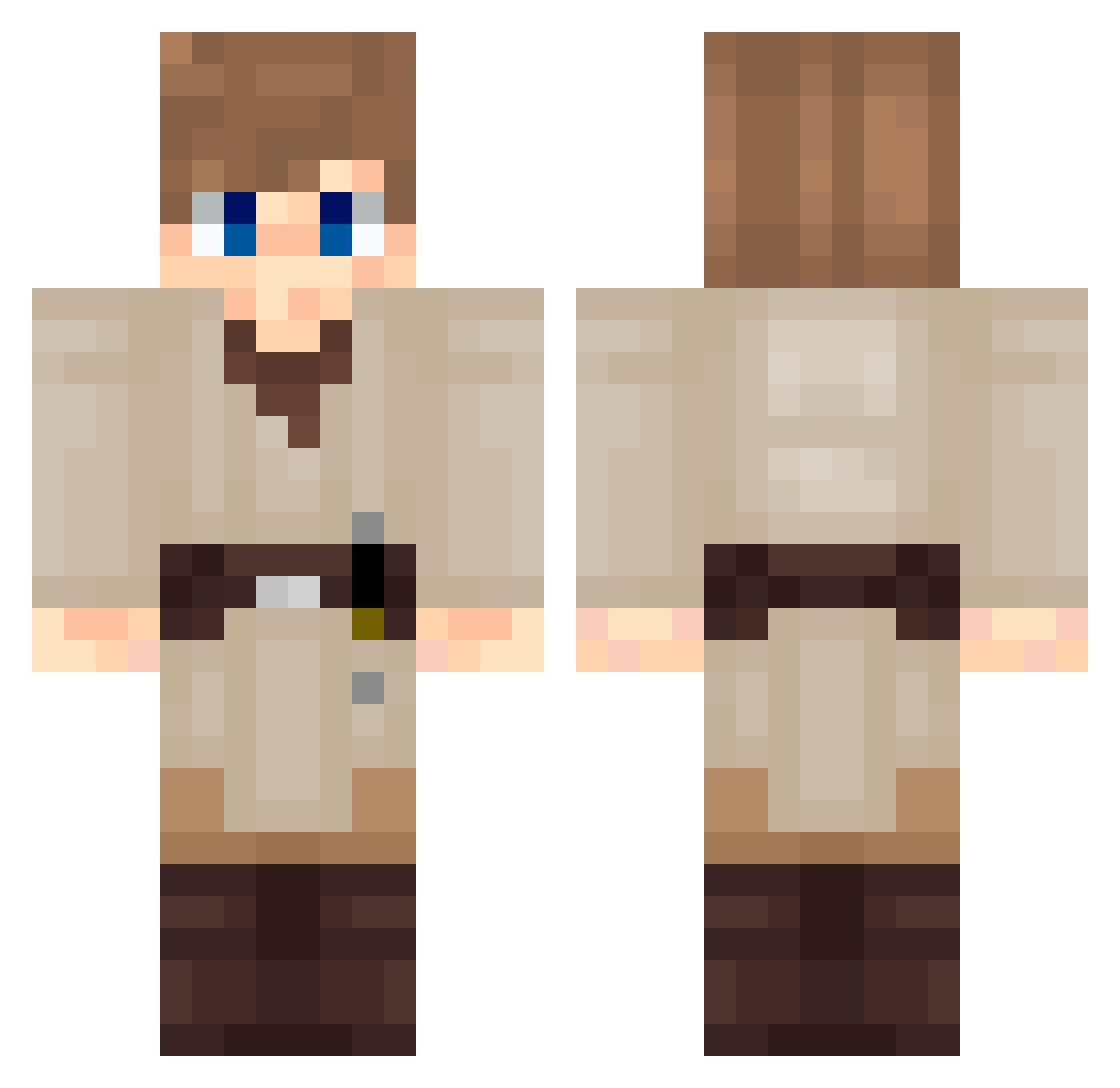ikenTo27 Minecraft skin, front and back view