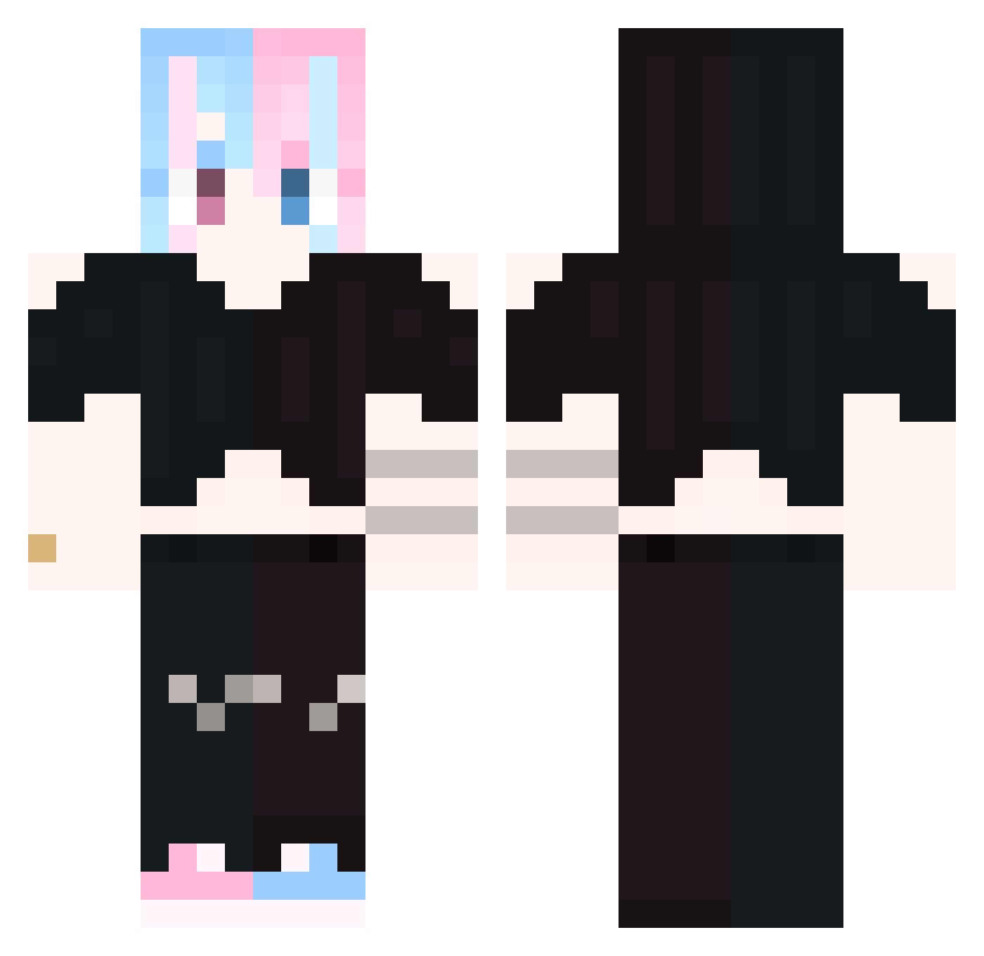 Sy_Z Minecraft skin, front and back view
