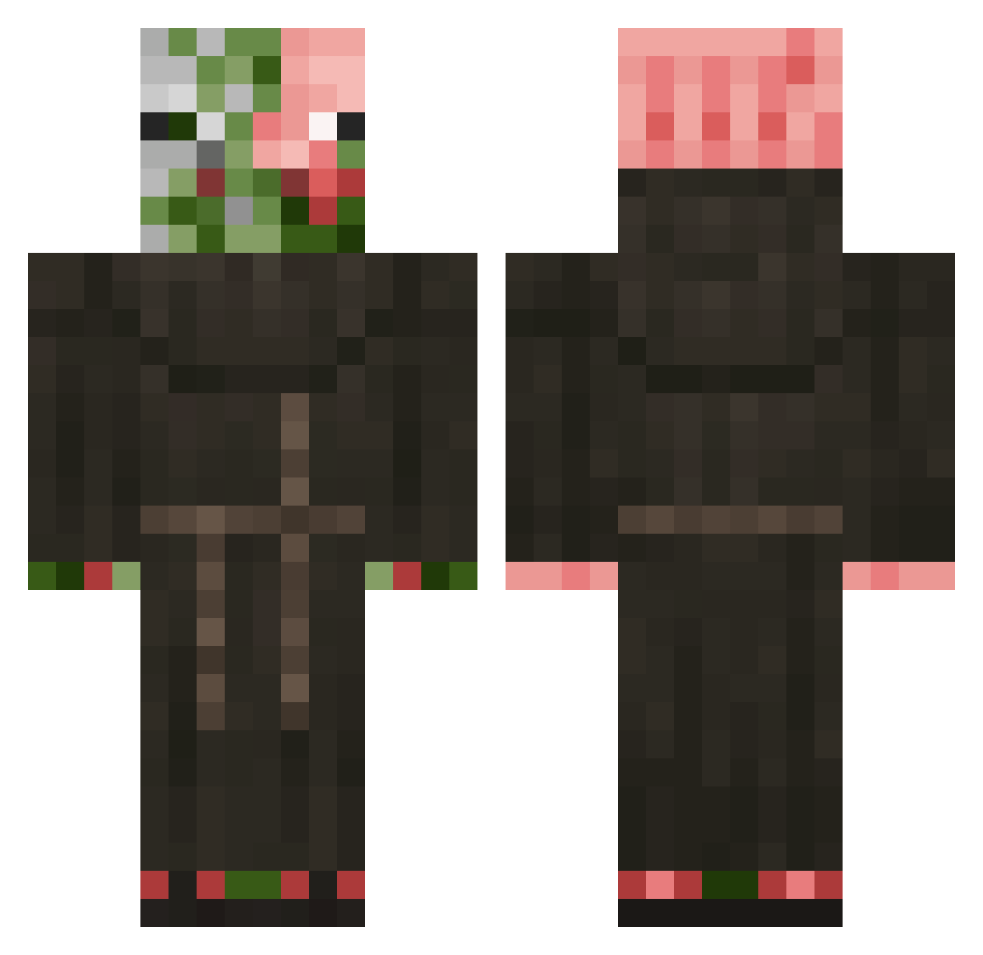 hussar_pl Minecraft skin, front and back view