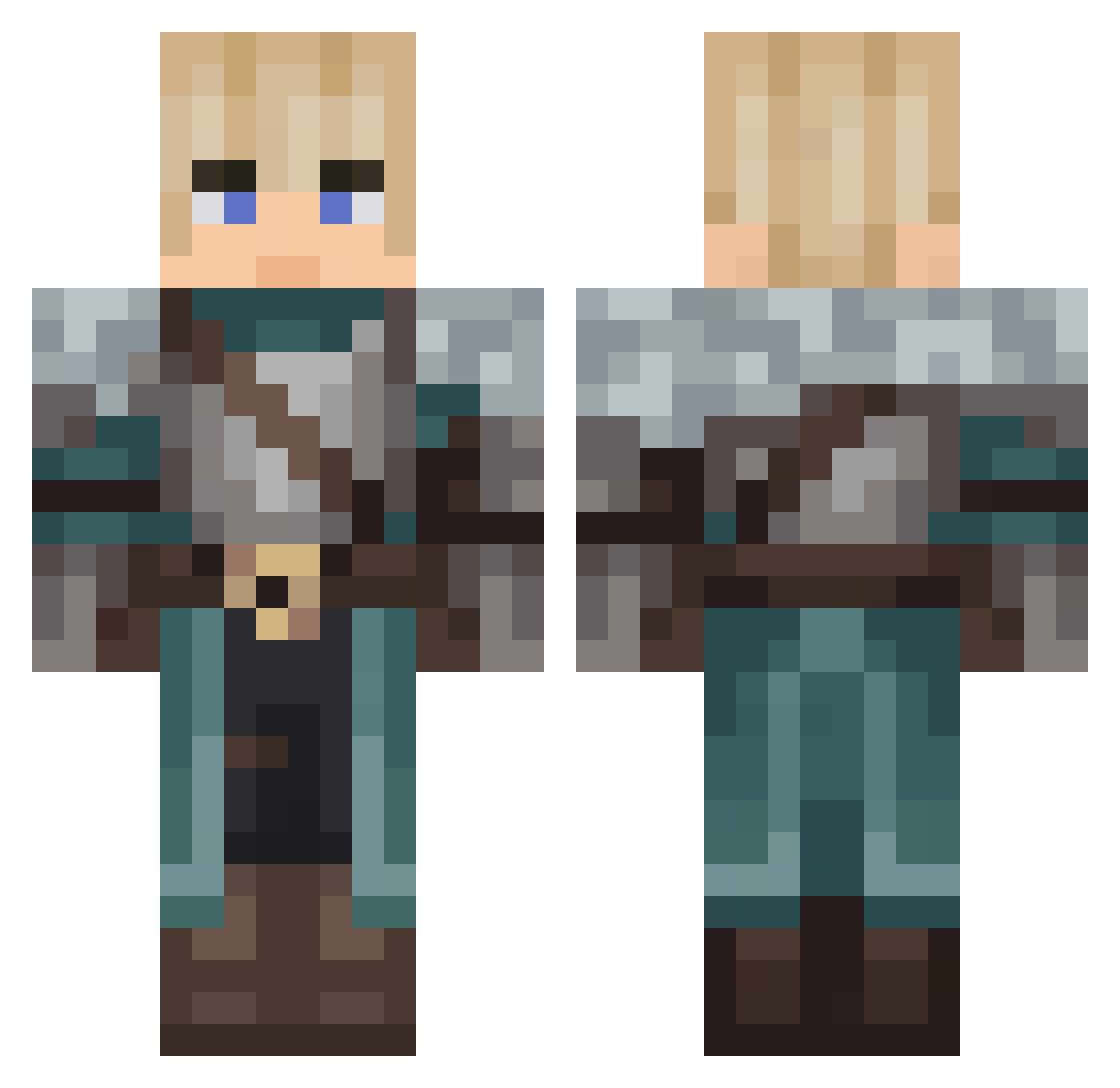blazerr943 Minecraft skin, front and back view