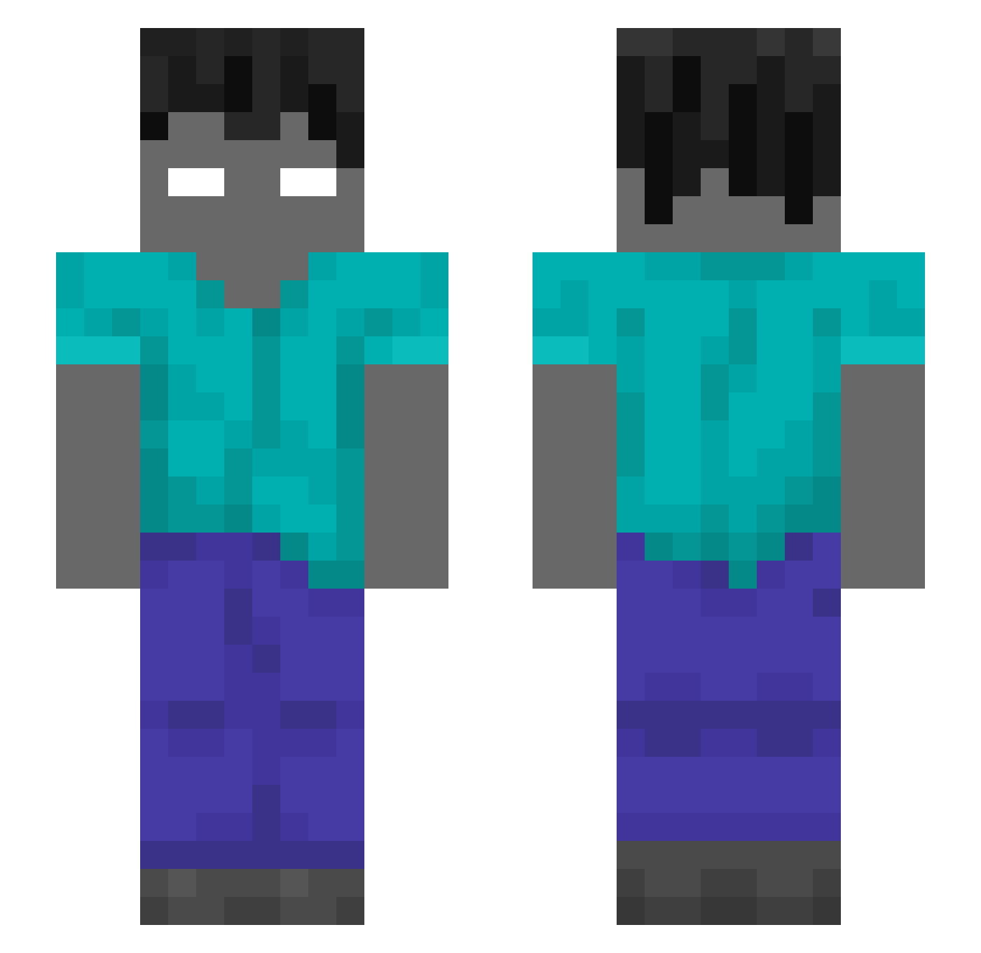 ItsAmir91 Minecraft skin, front and back view