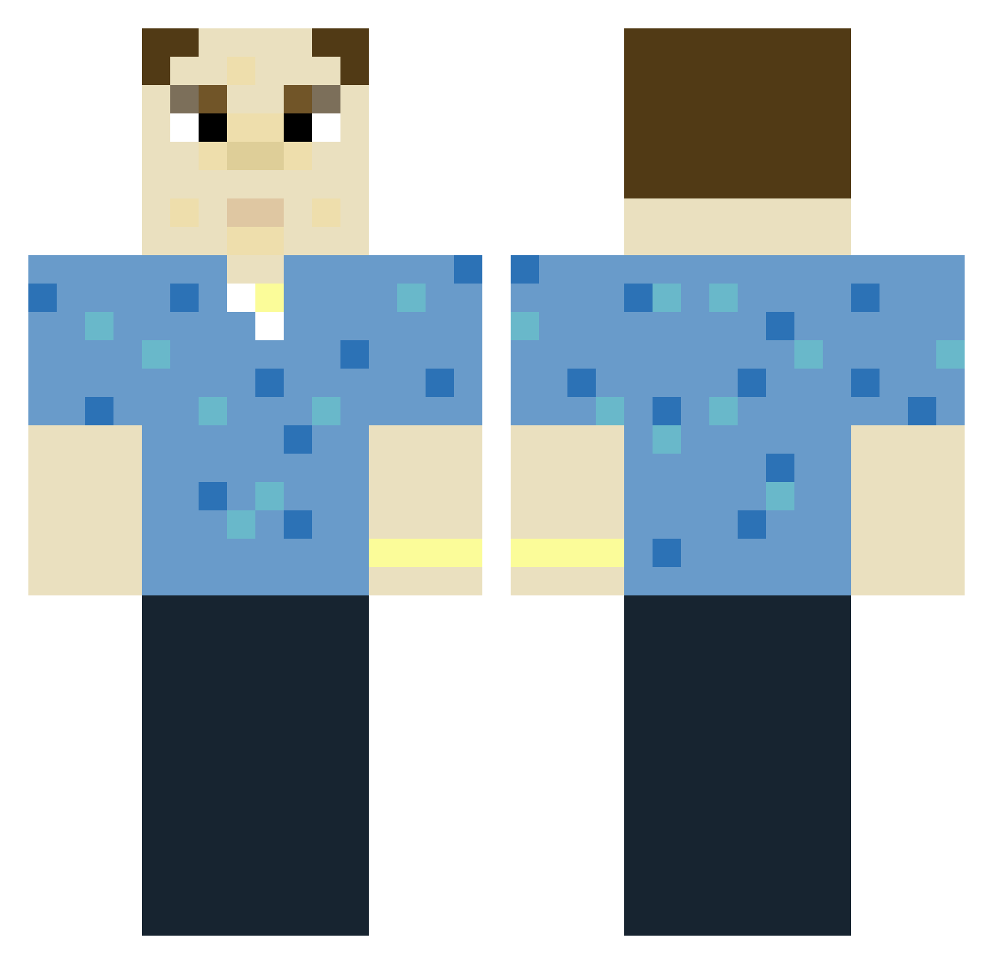 TonySopranoMode Minecraft skin, front and back view