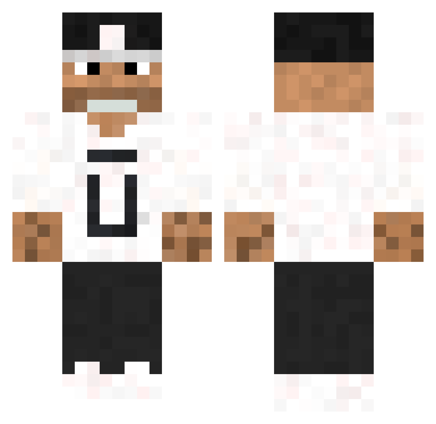 Seevrann Minecraft skin, front and back view