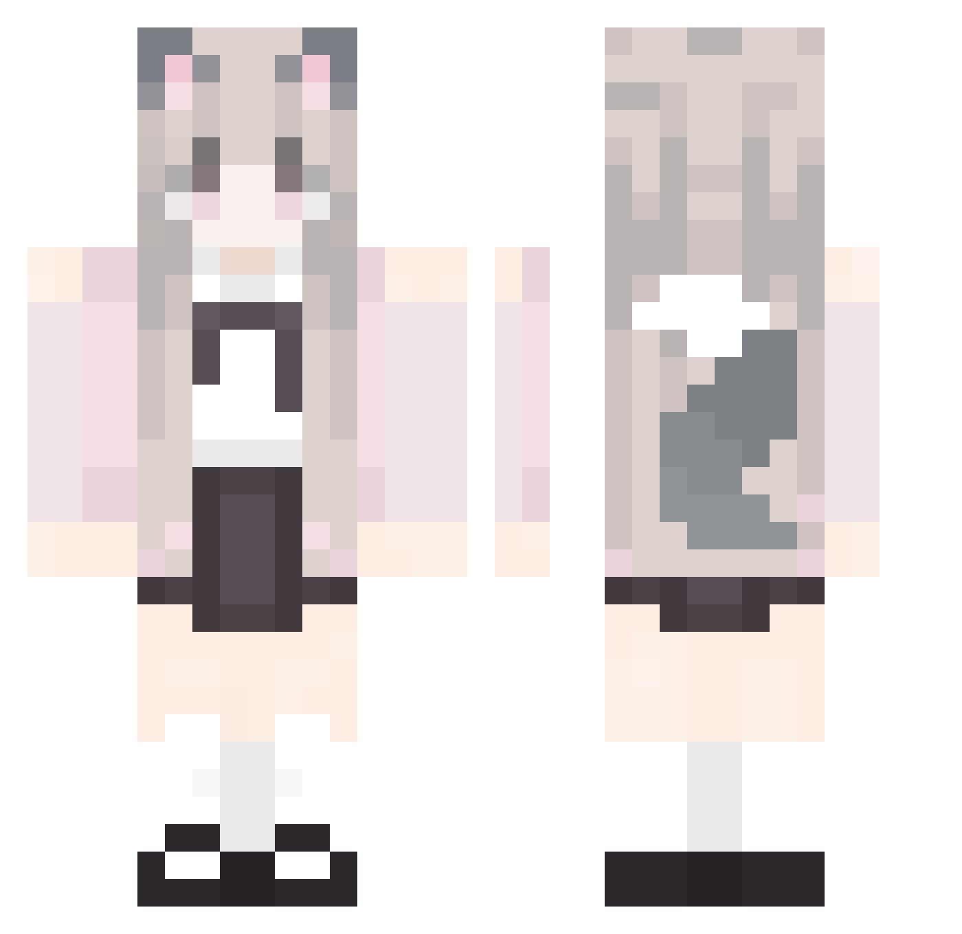 Xiao_Han64 Minecraft skin, front and back view