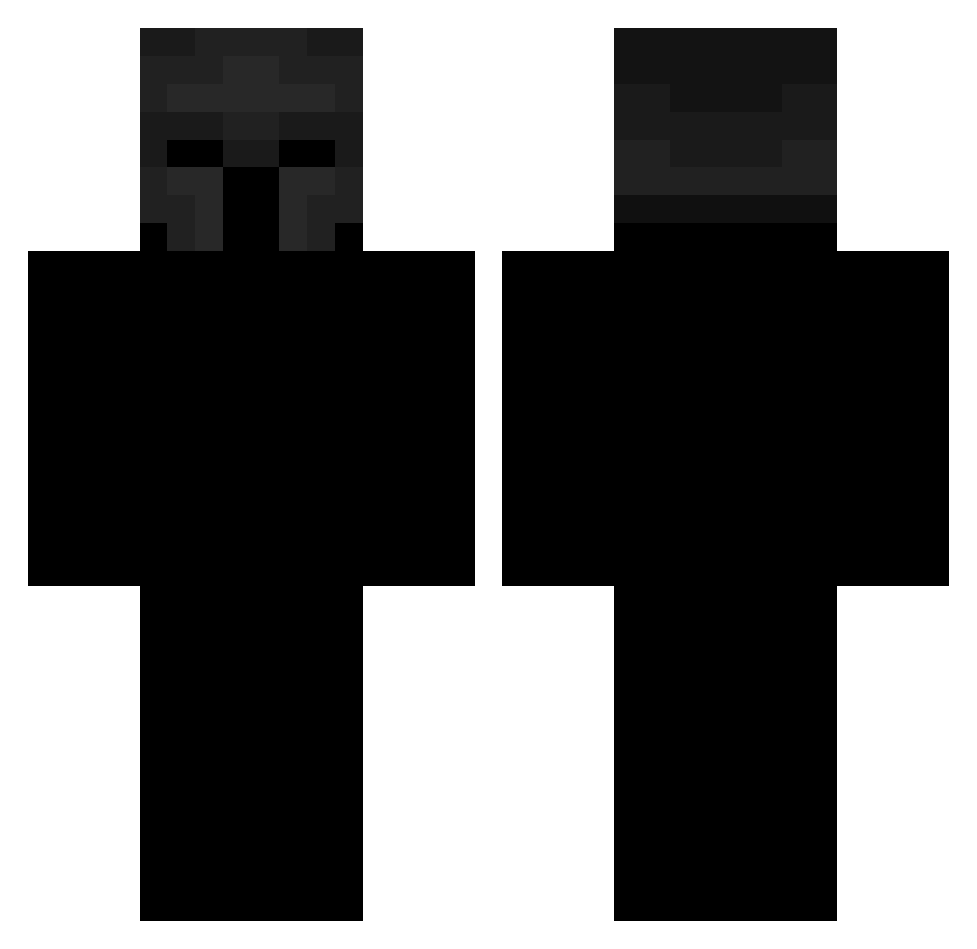 Muhanmann Minecraft skin, front and back view