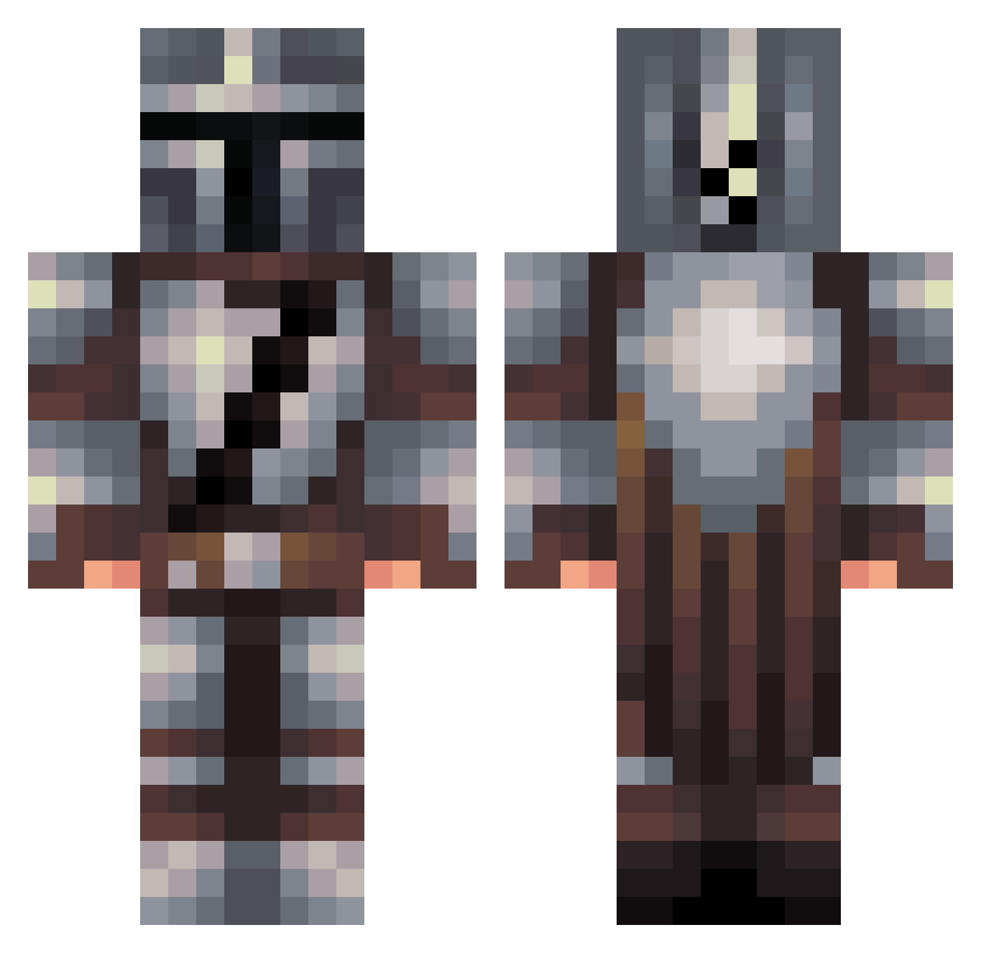 Rangerr97 Minecraft skin, front and back view