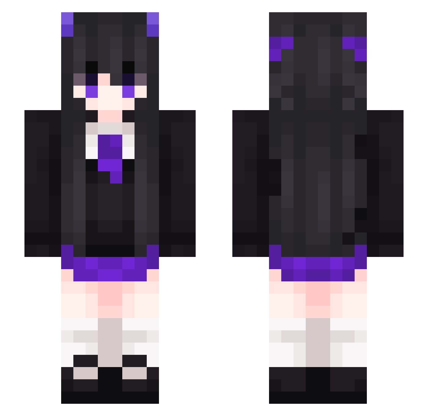 MZzy377 Minecraft skin, front and back view