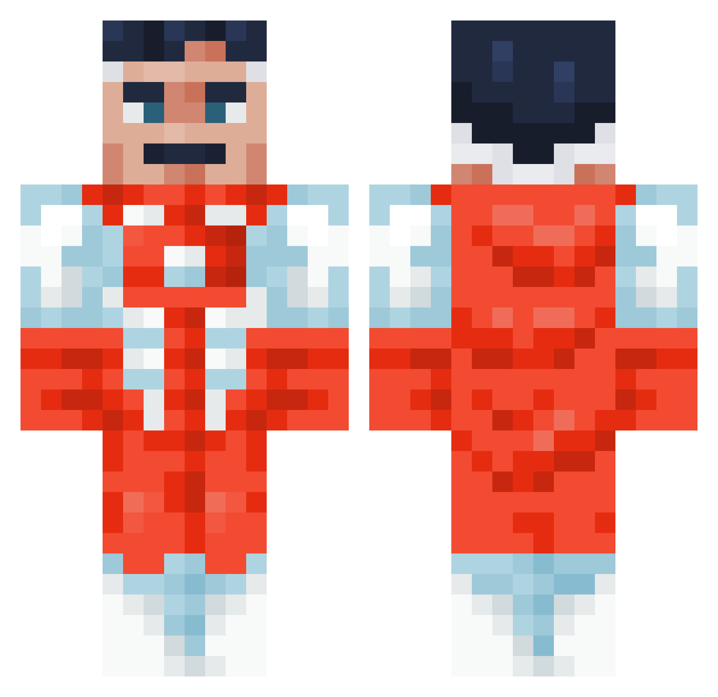 Youngsterjoe Minecraft skin, front and back view