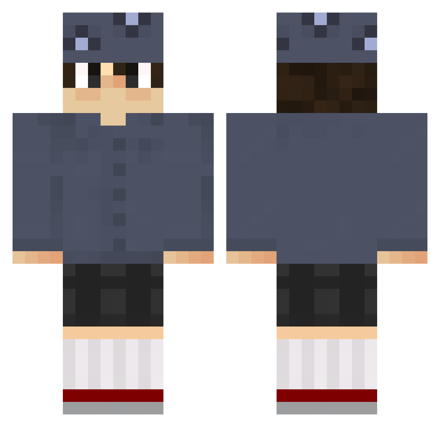 YoDDy_YT Minecraft skin, front and back view