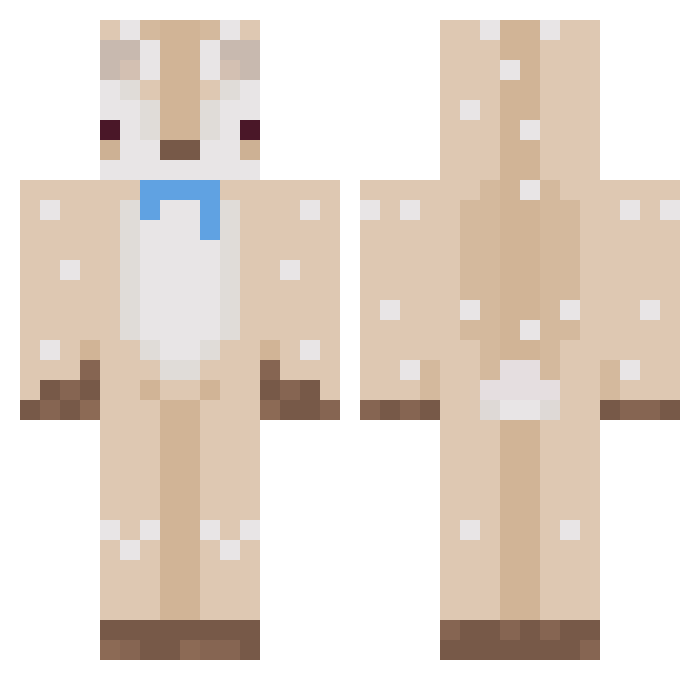 Fawn_lawn97 Minecraft skin, front and back view