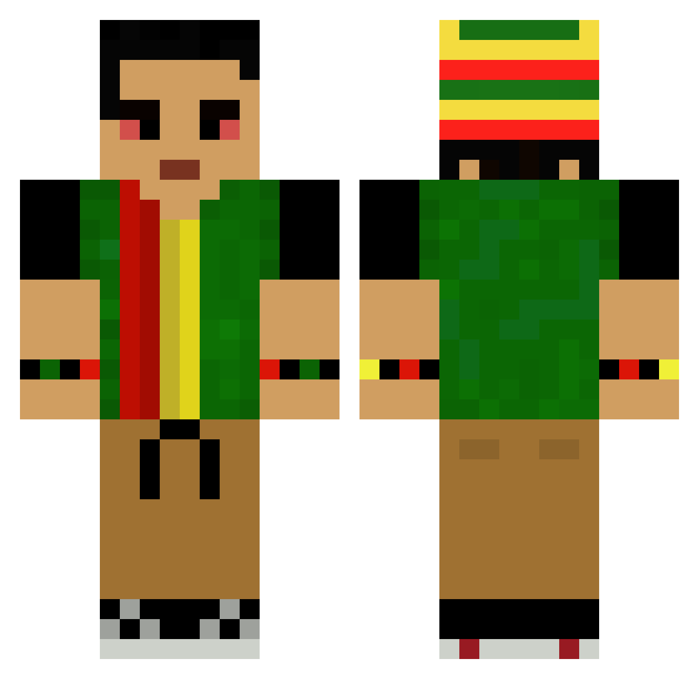 DrNacho_ Minecraft skin, front and back view