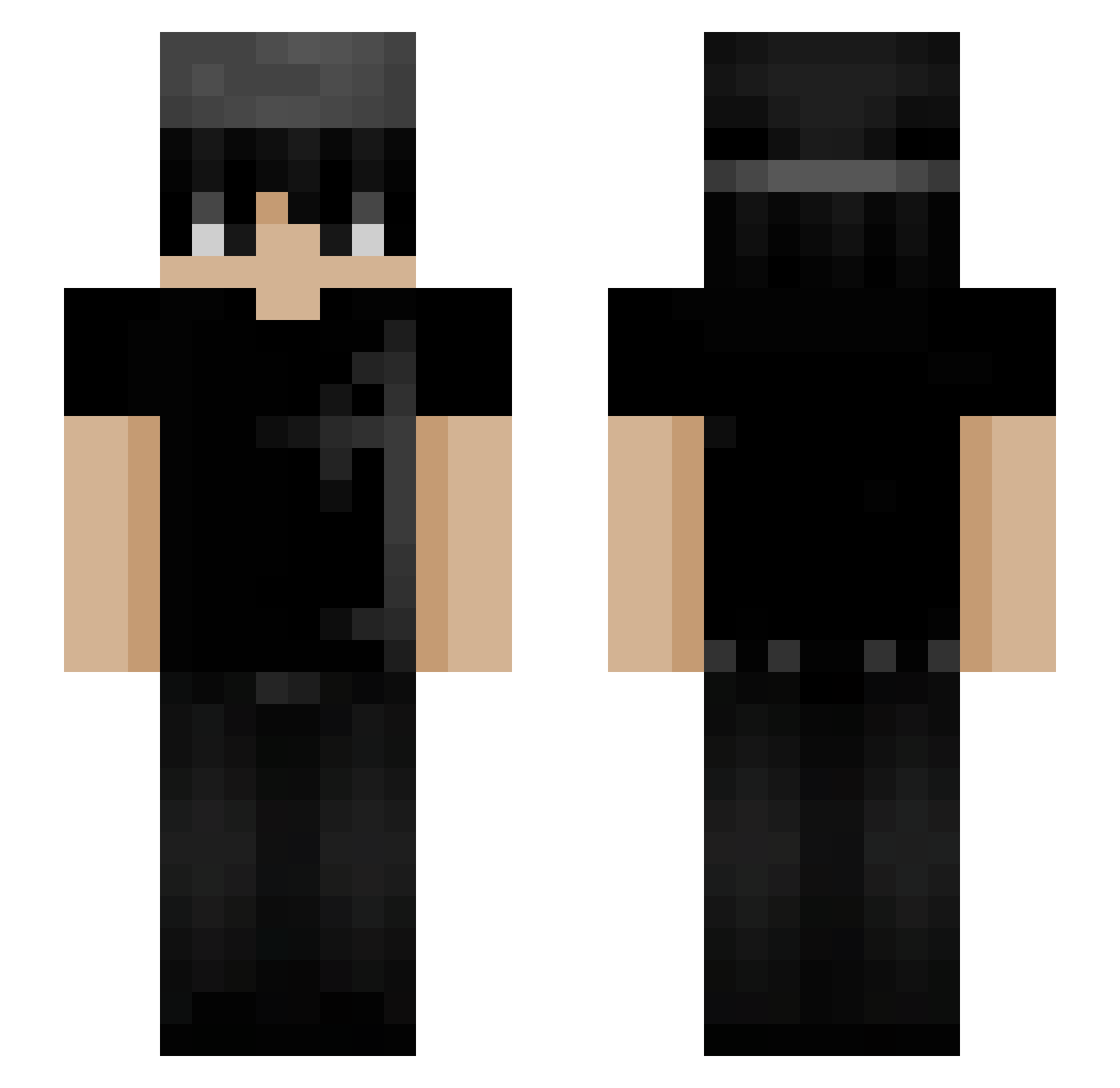 ProxyDxB Minecraft skin, front and back view